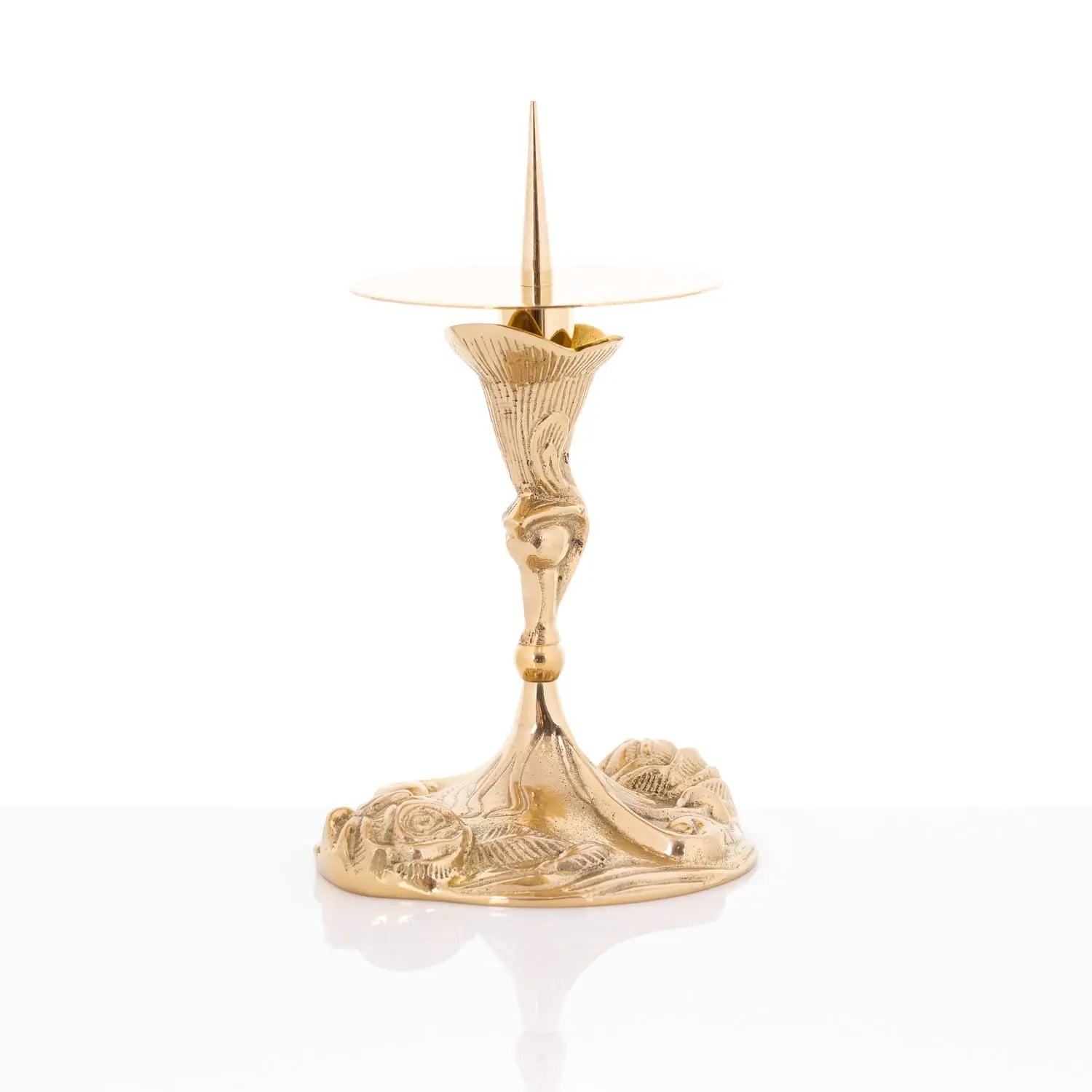 Ozdobny mosiężny świecznik – 14 cm