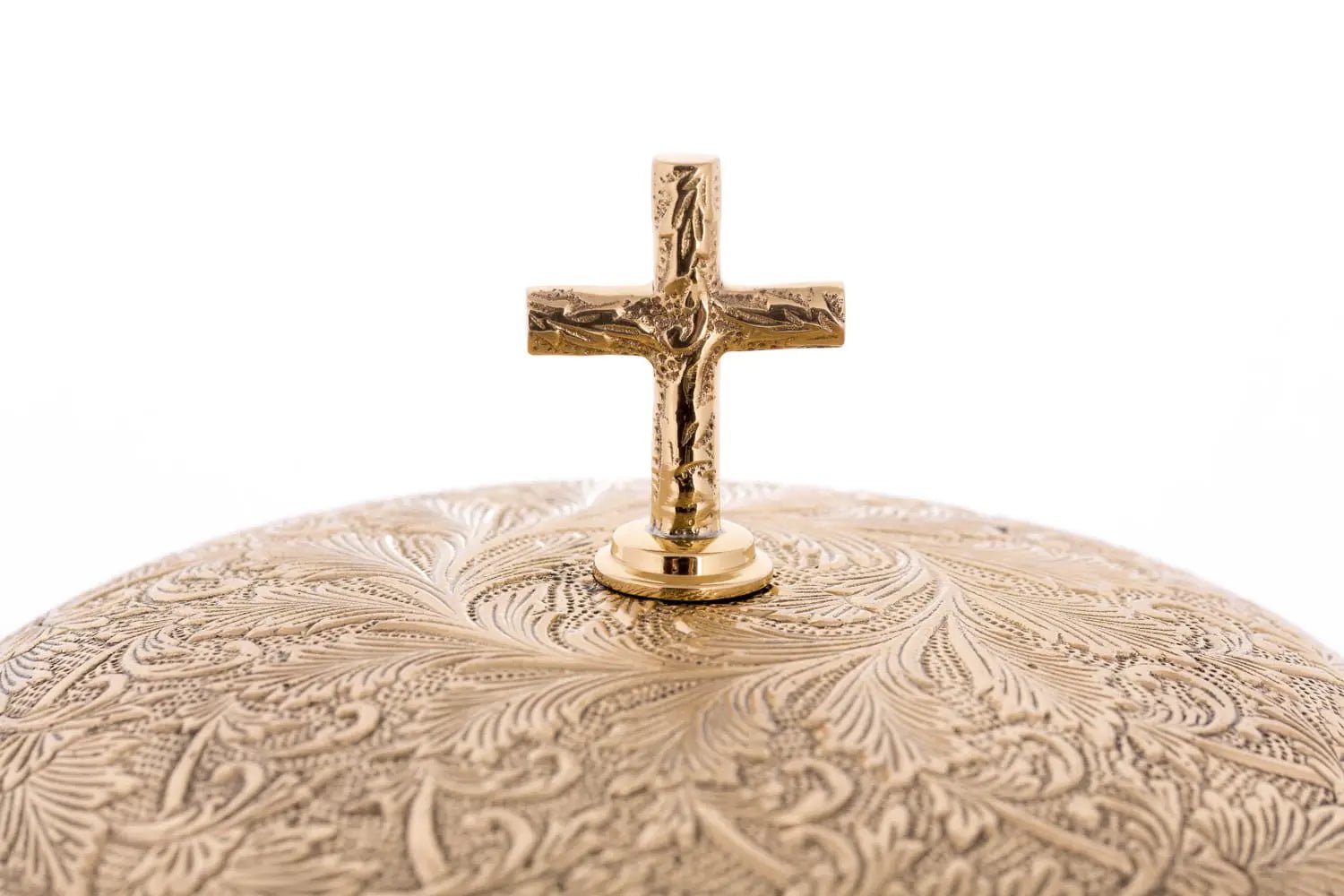 Pojedynczy mosiężny gong liturgiczny z drewnianym młotkiem – 24 cm
