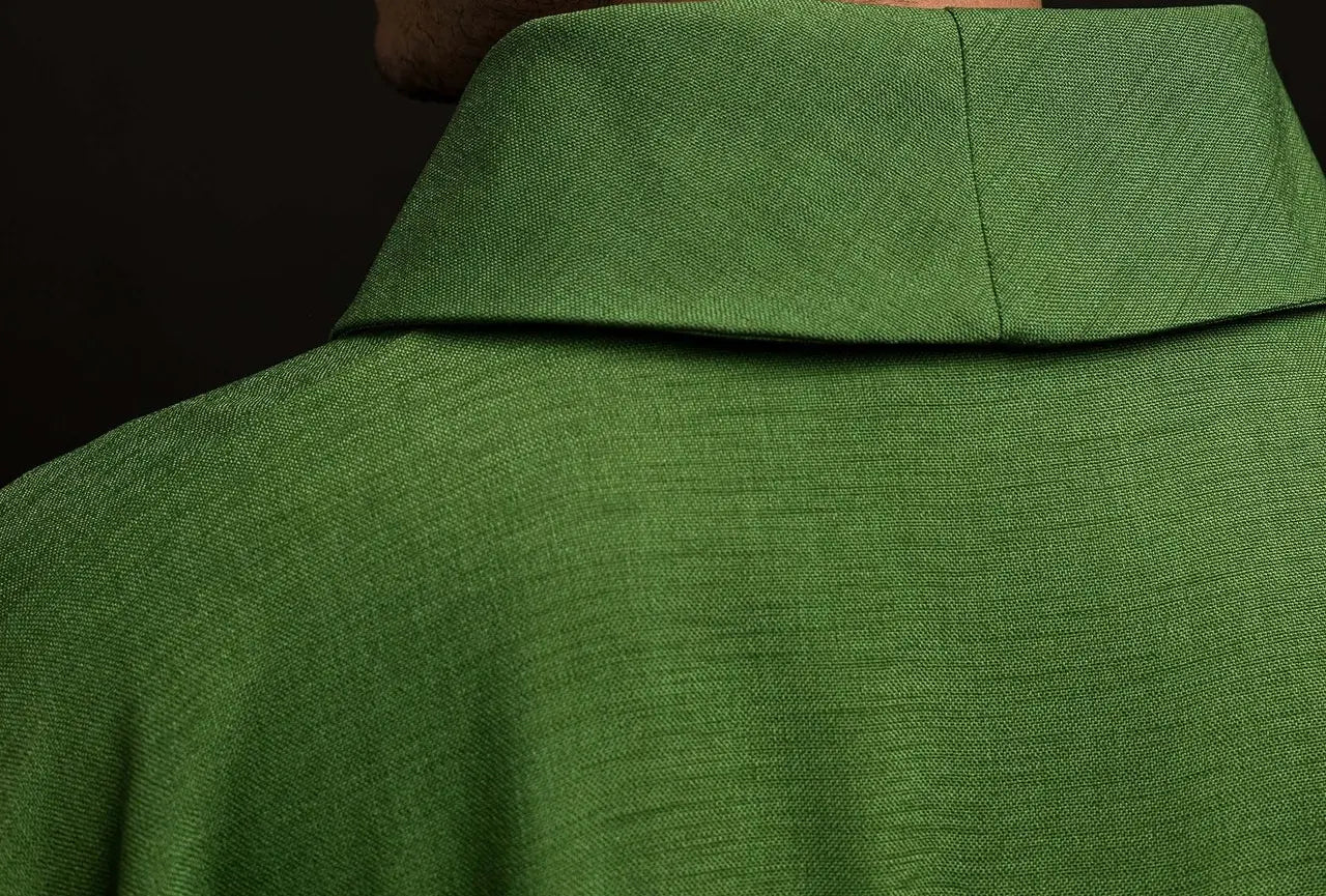Chasuble with embroidered Crosses in green