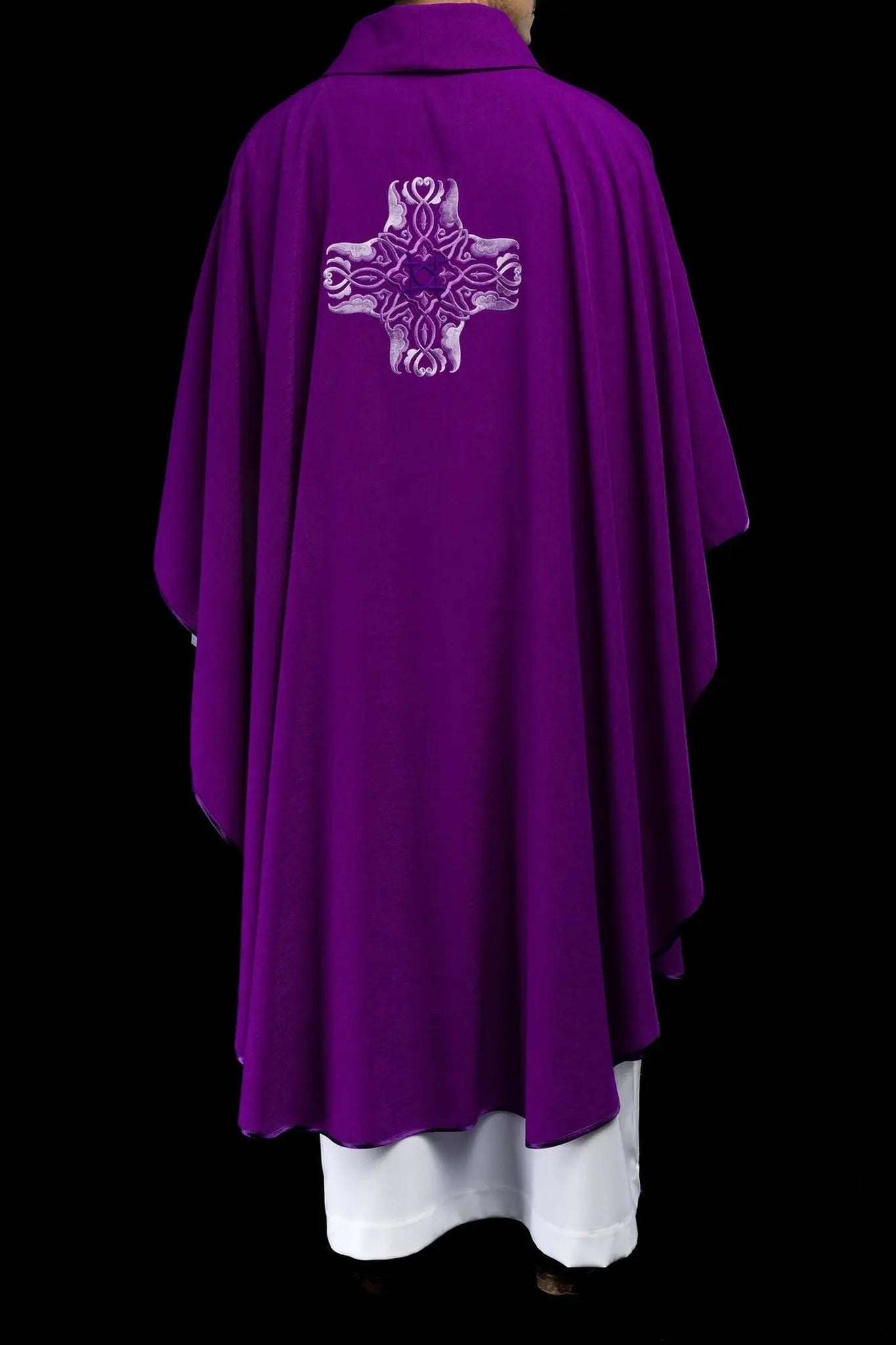 Purple chasuble with embroidery of the Cross