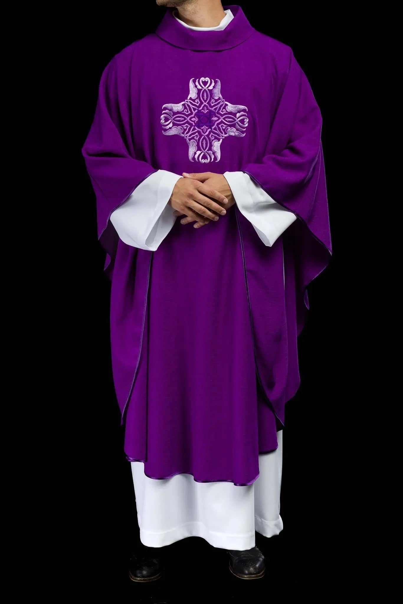 Purple chasuble with embroidery of the Cross