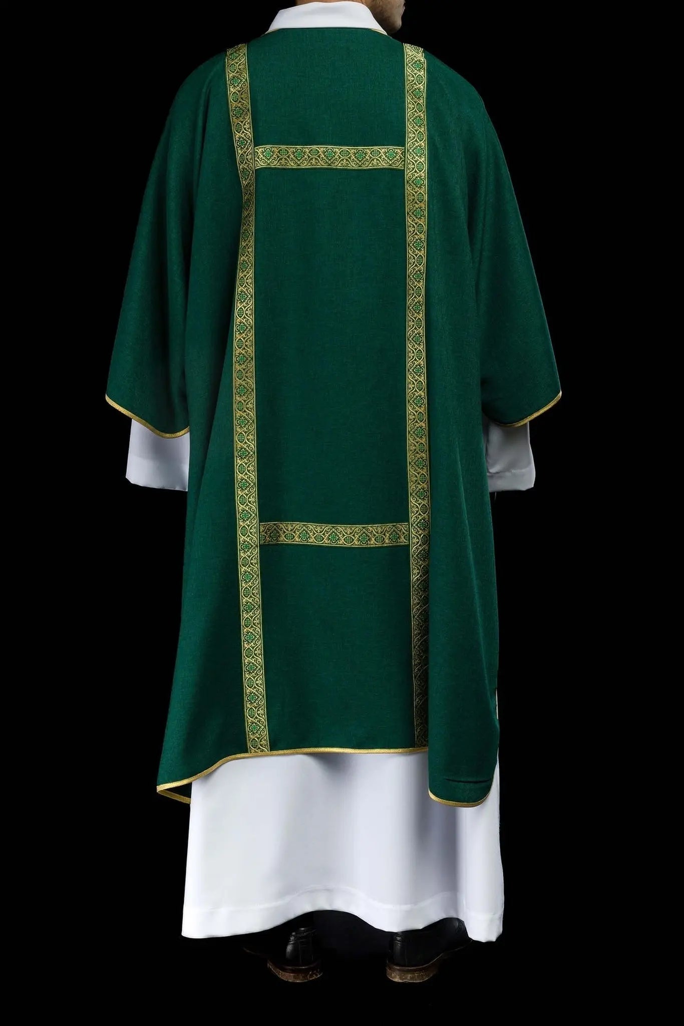 Green Dalmatic Decorated with Gold Jacquard Ribbons