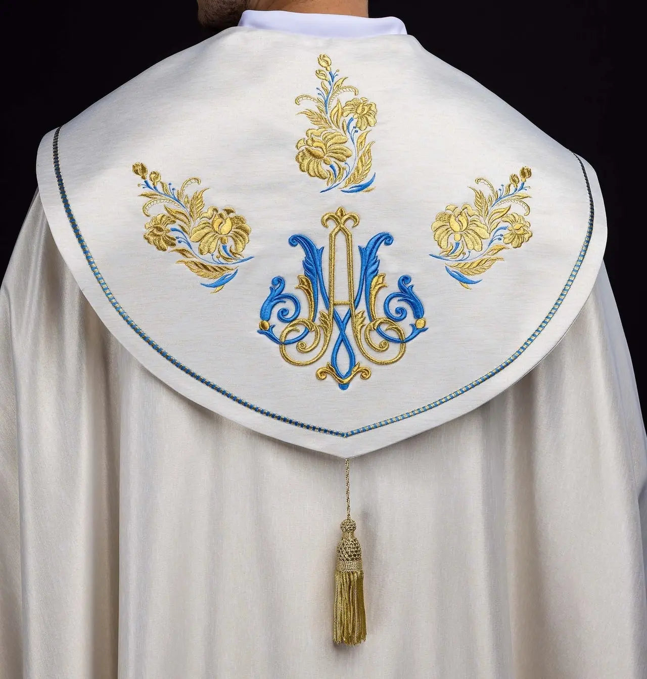 Ecru Marian Embroidered Cope