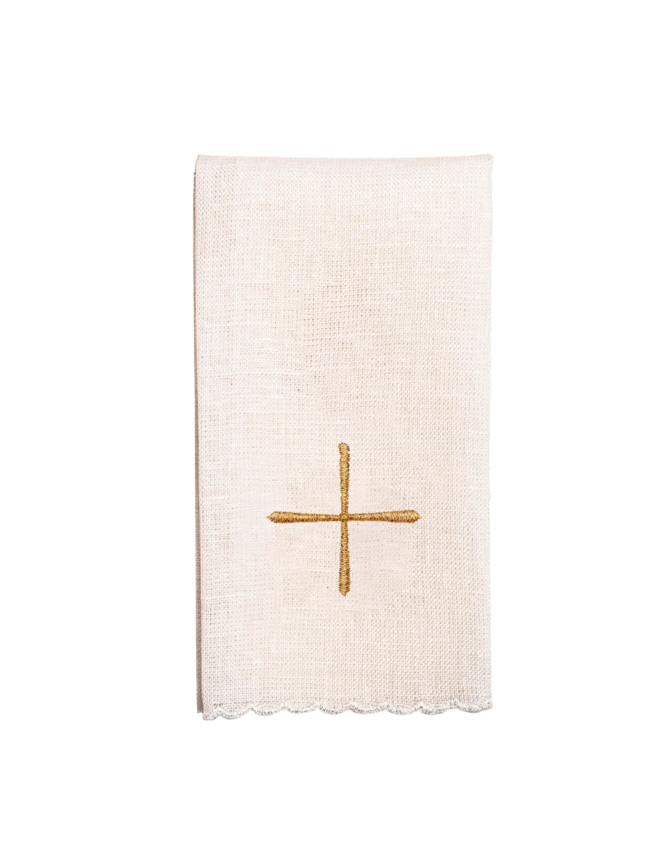 Embroidered Chalice Linen Set with Burgundy Palla