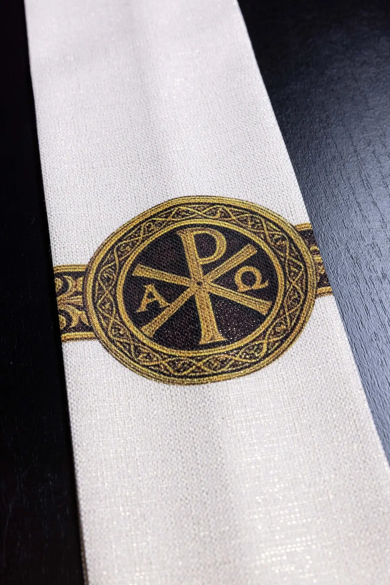 Printed “Pax” Chasuble Ecru with Rich Gold Decoration