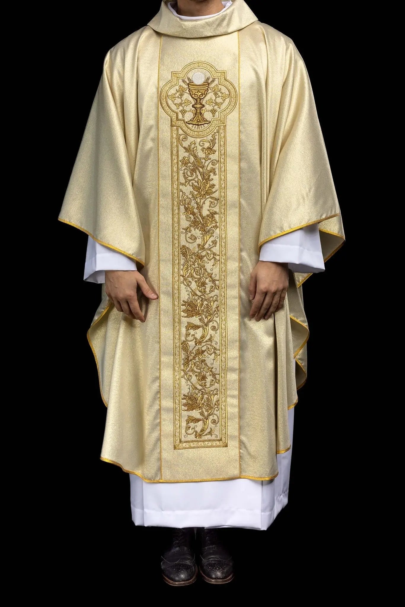 Gold Chasuble with Eucharistic Chalice Embroidery