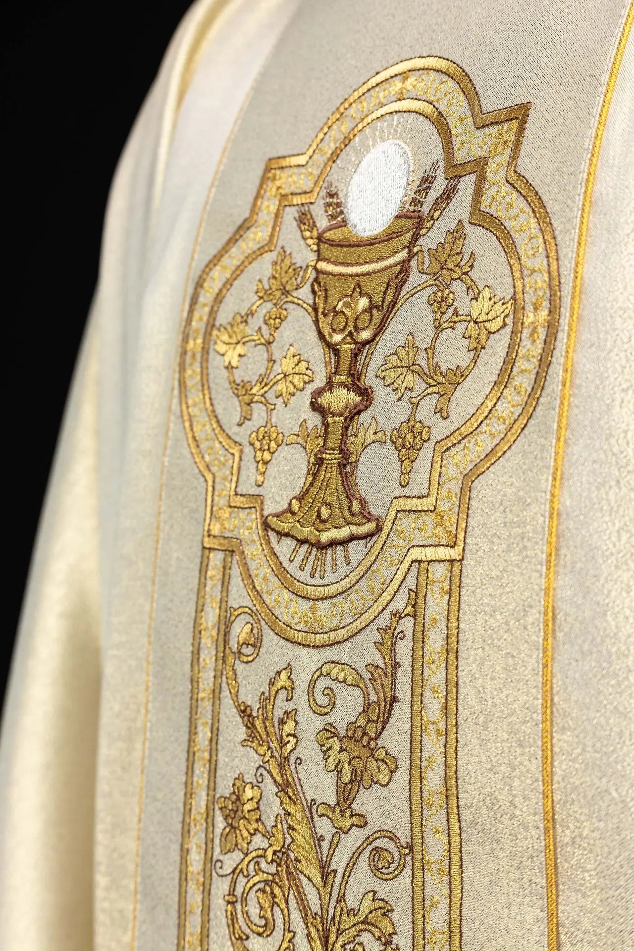 Gold Chasuble with Eucharistic Chalice Embroidery