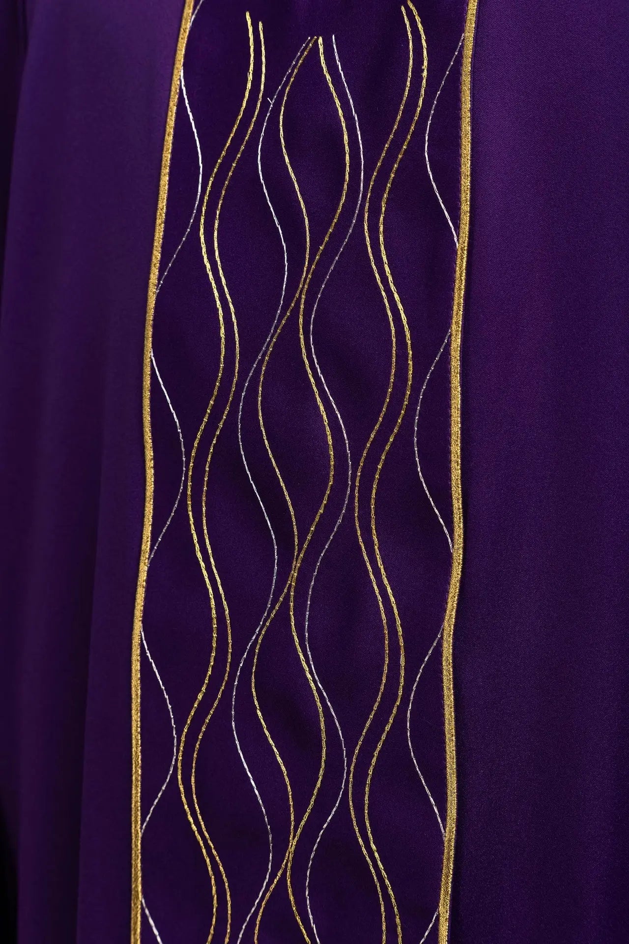 Purple Chasuble with Gold Cross Embroidery