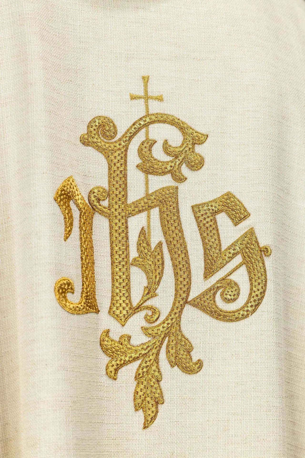 Ecru Chasuble with Saint Joseph the Worker Embroidery