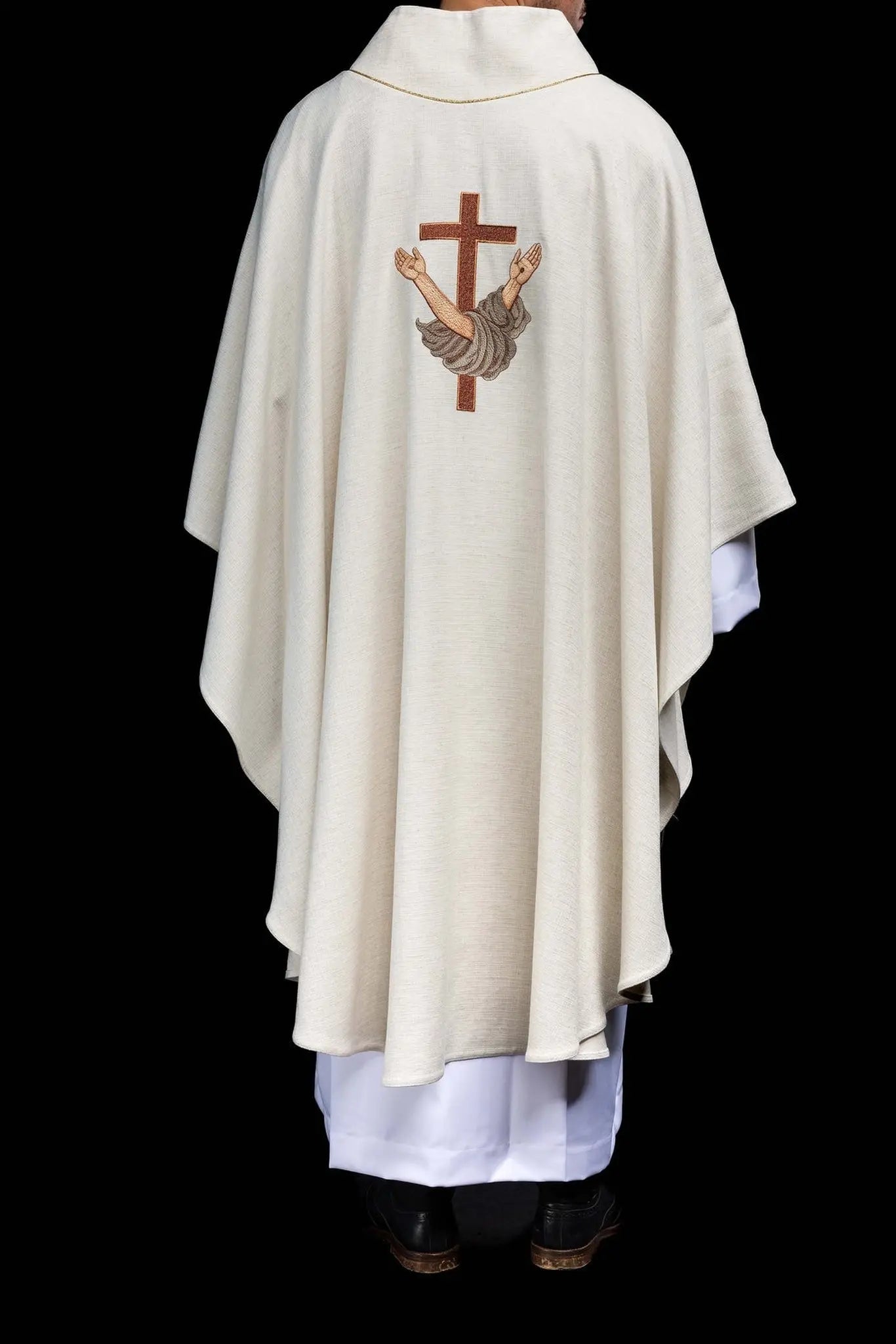 Embroidered chasuble with the image of Saint Francis