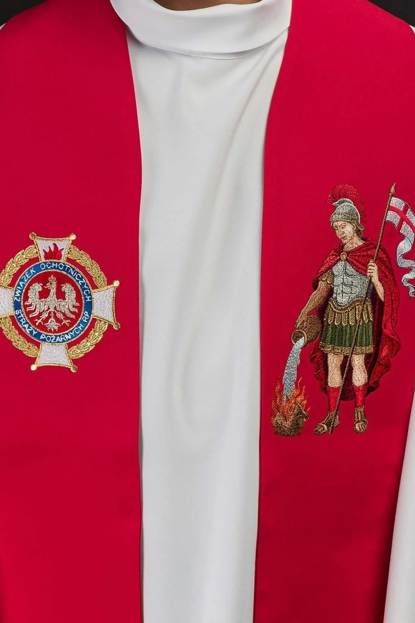 Embroidered Stole with the Image of St. Florian