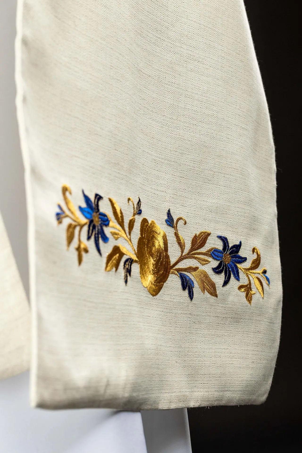 Ecru Humeral Veil with Marian Embroidery