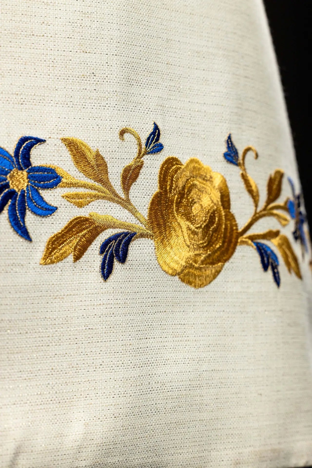 Ecru Humeral Veil with Marian Embroidery