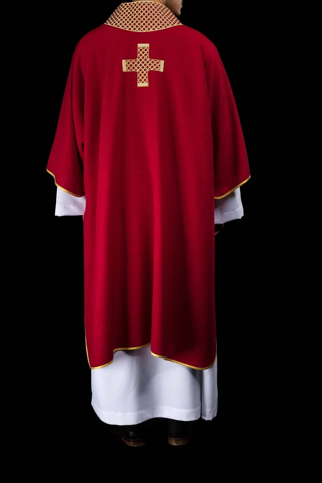 Red Dalmatic with Gold Cross Embroidery