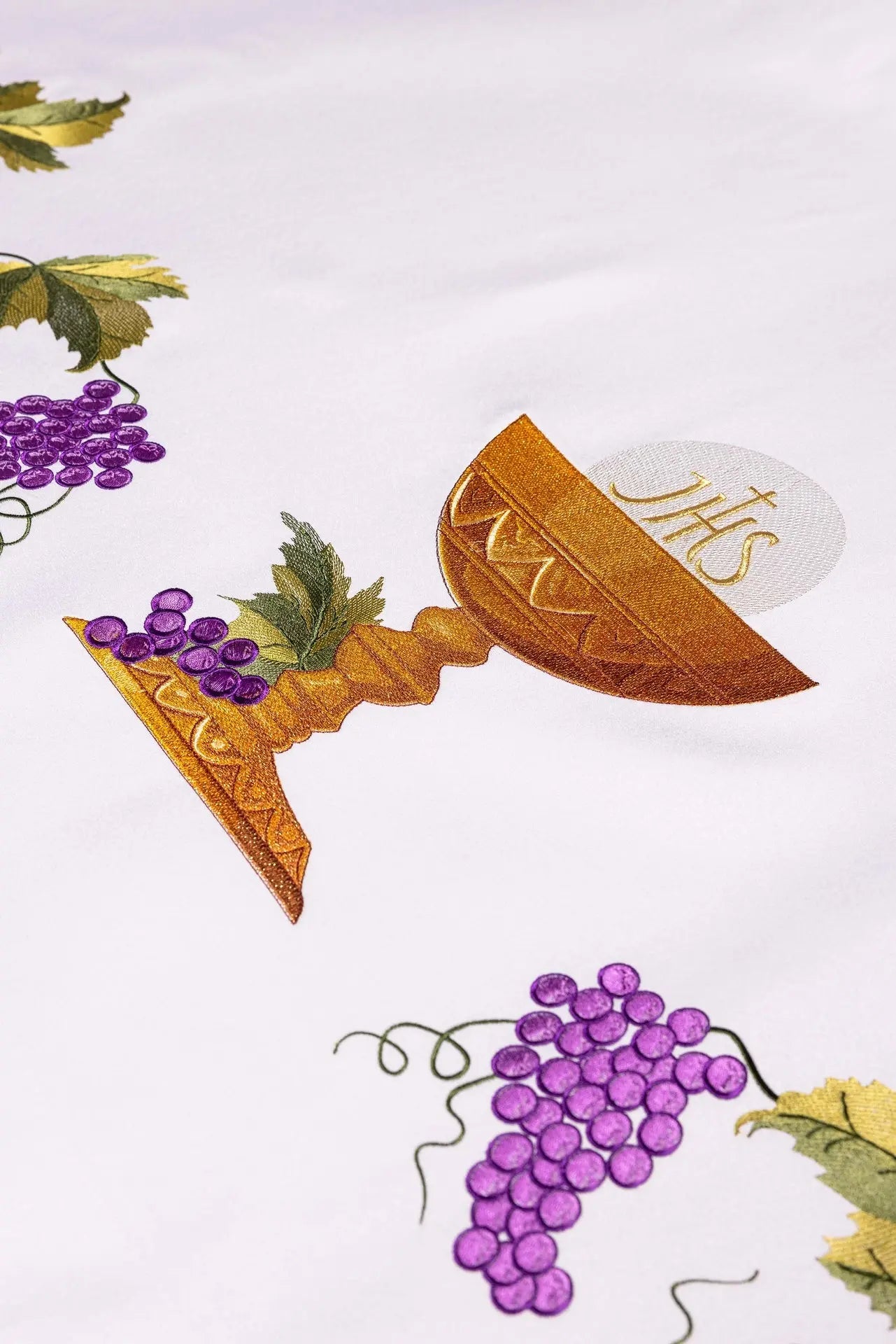 Altar Cloth with Eucharistic Chalice Embroidery