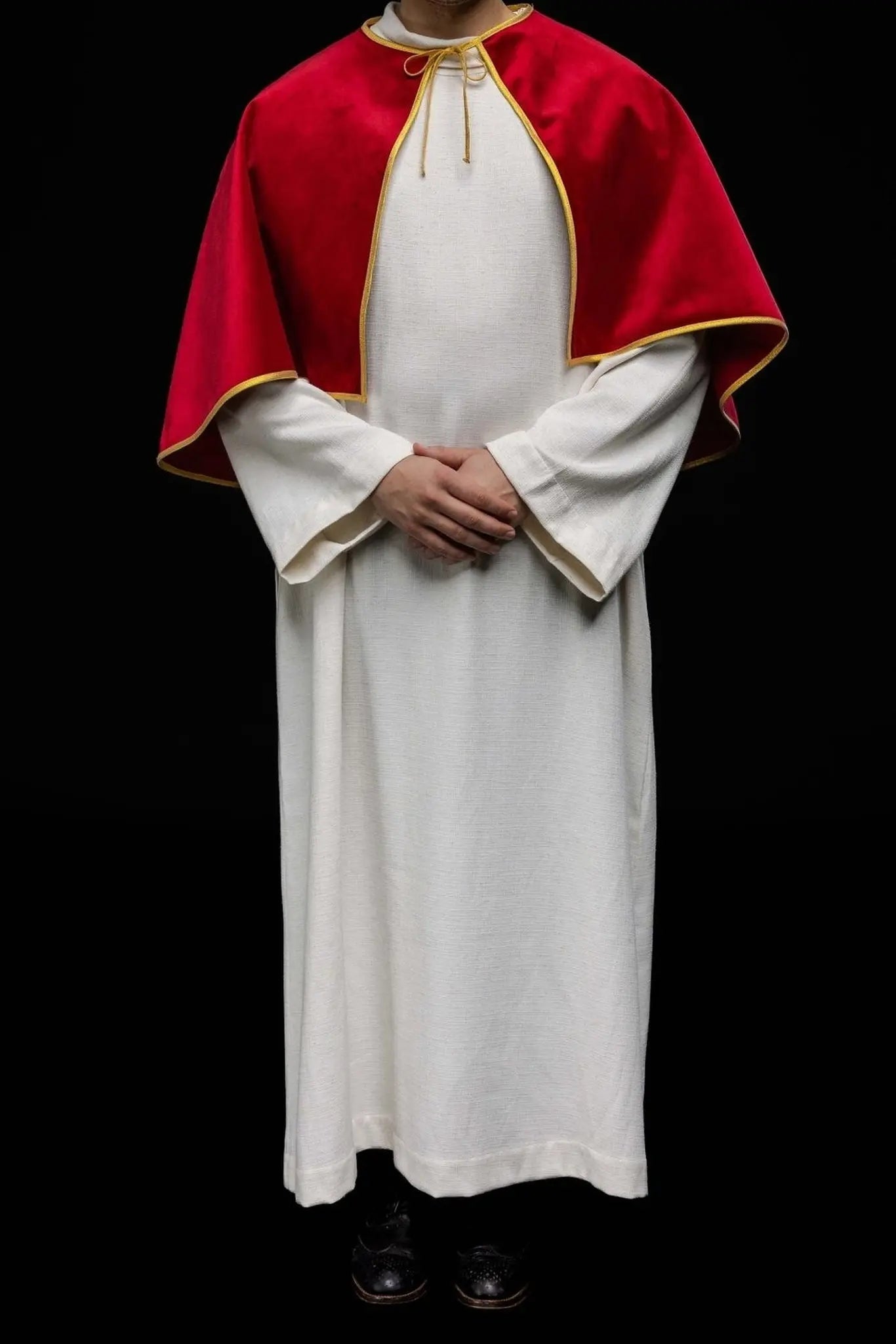 Velvet Red Altar Server Cape with Tie Closure