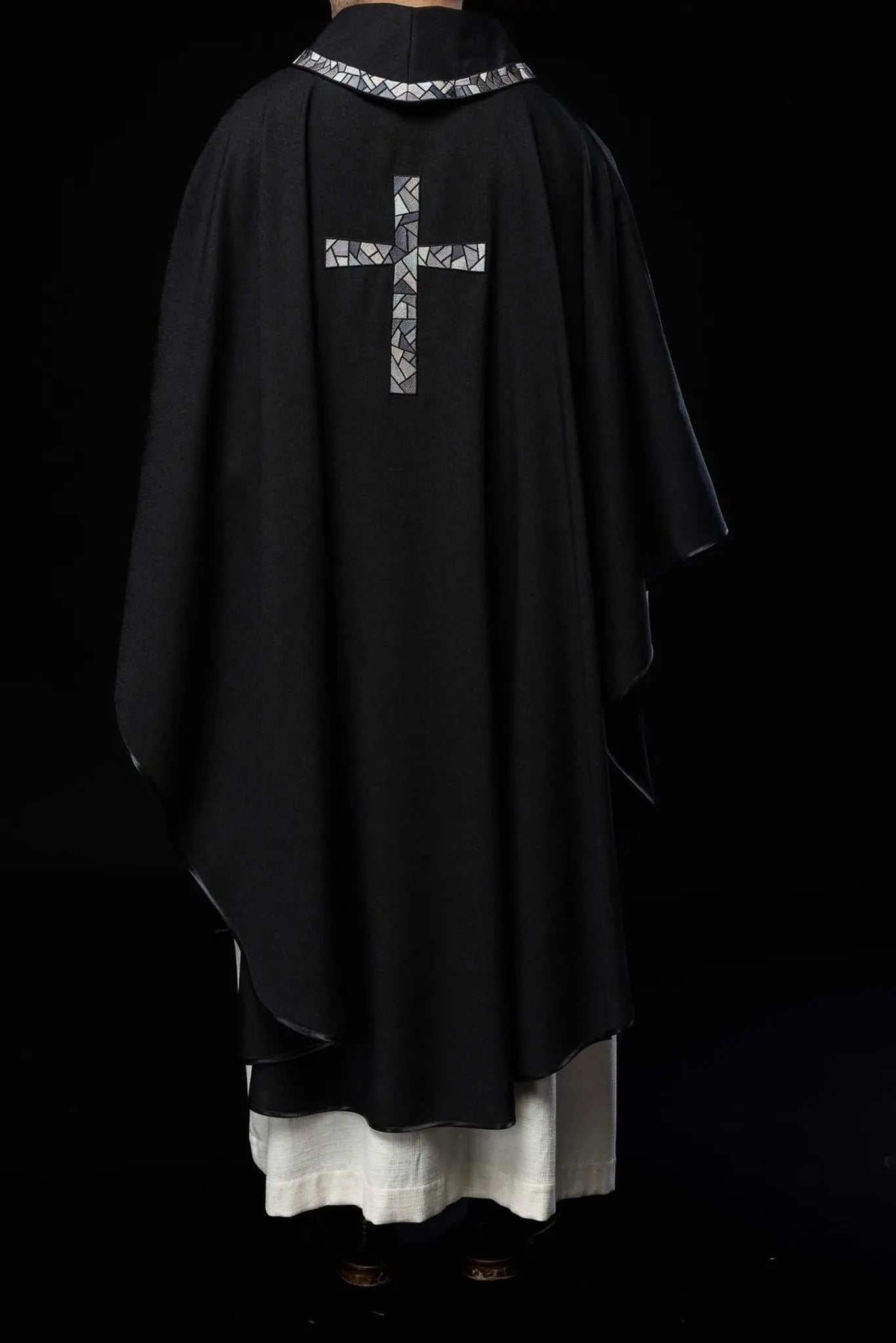 Black chasuble with mosaic cross