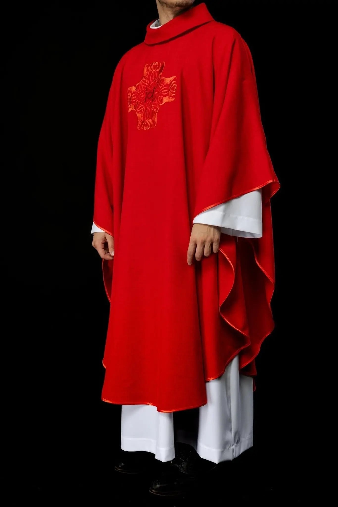 Red chasuble with embroidery of the Cross