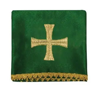 Four veils for chalice with embroidered gold cross