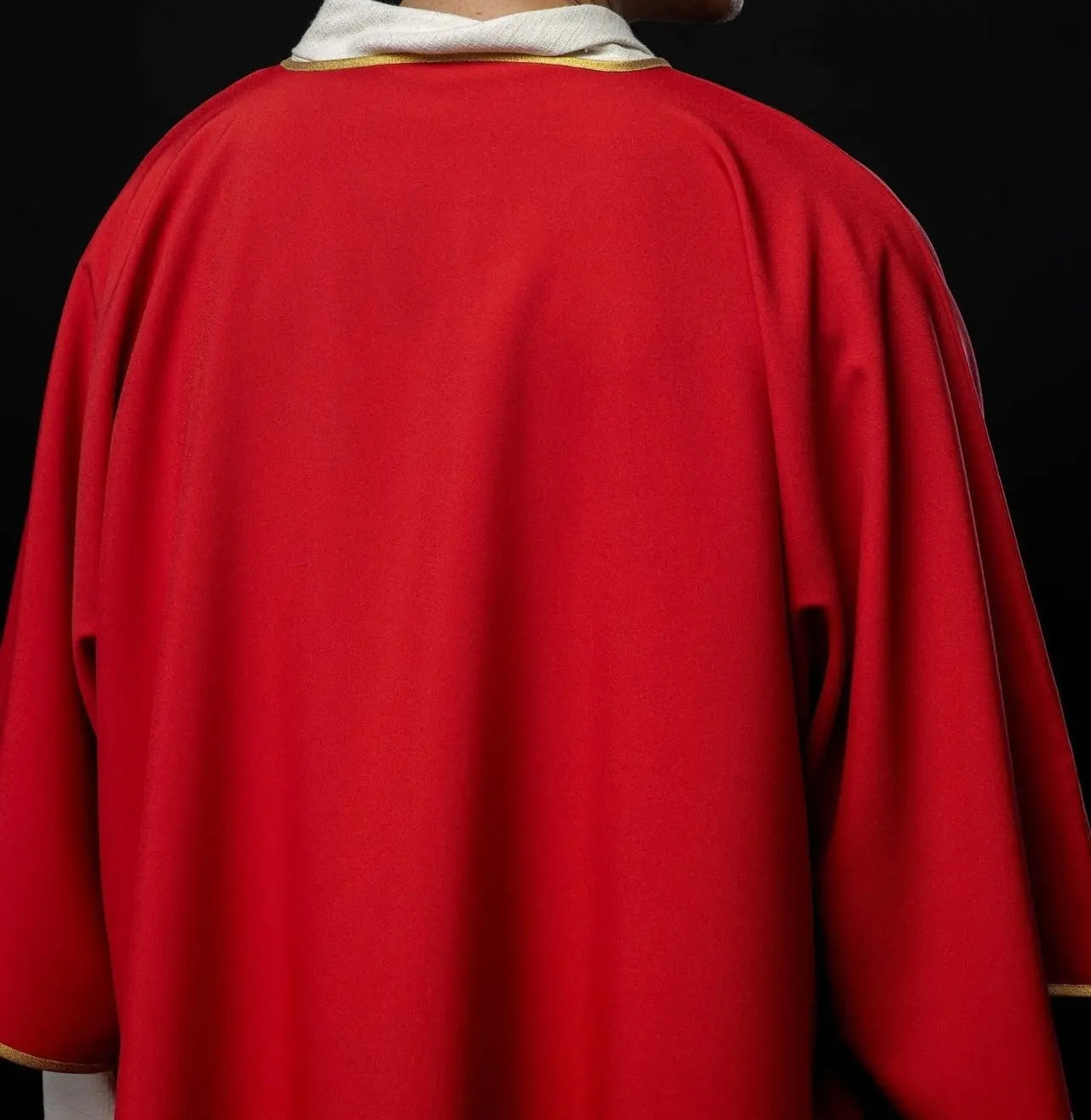 Plain Red Dalmatic with Gold Trim