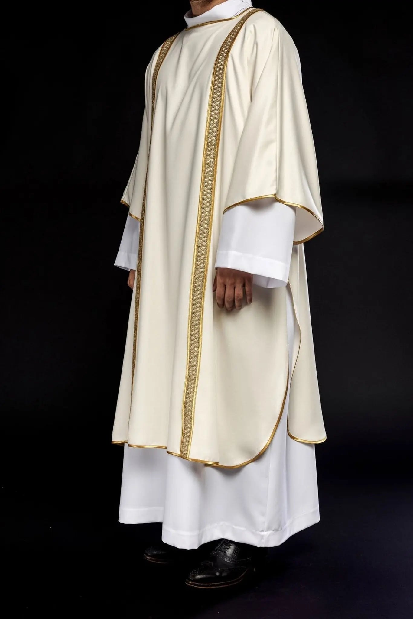 Ecru Dalmatic Decorated with Gold Bands