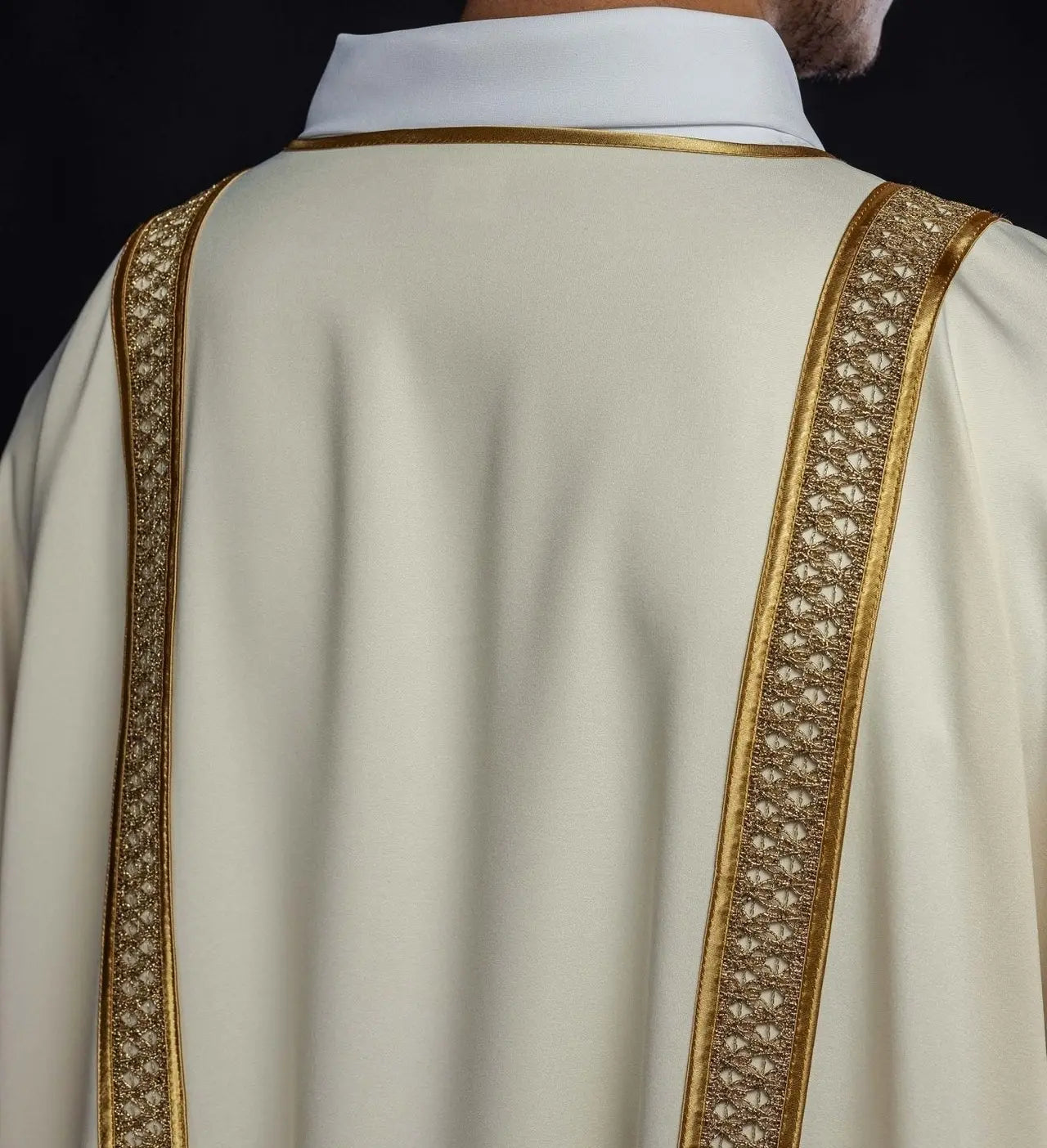Ecru Dalmatic Decorated with Gold Bands