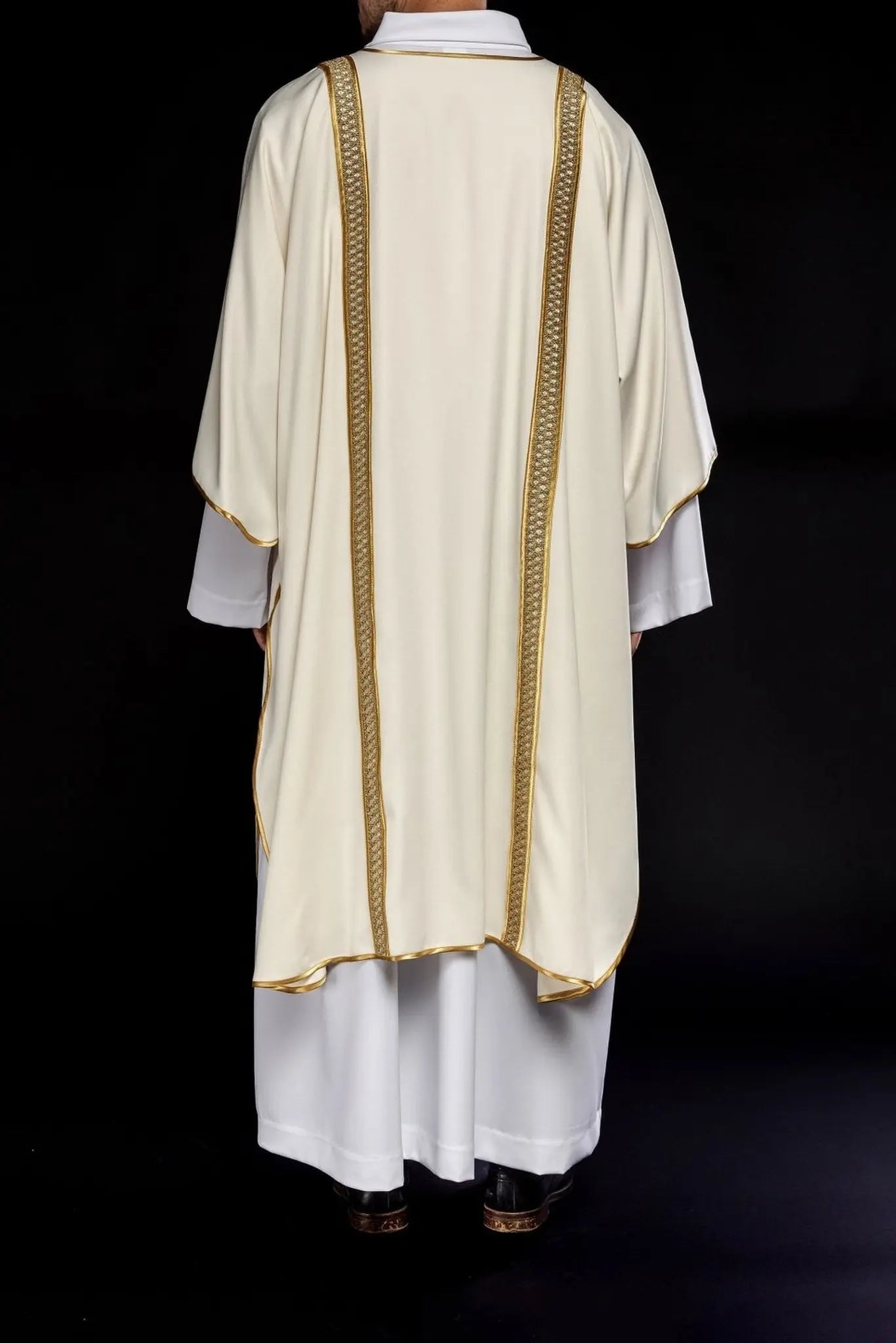 Ecru Dalmatic Decorated with Gold Bands