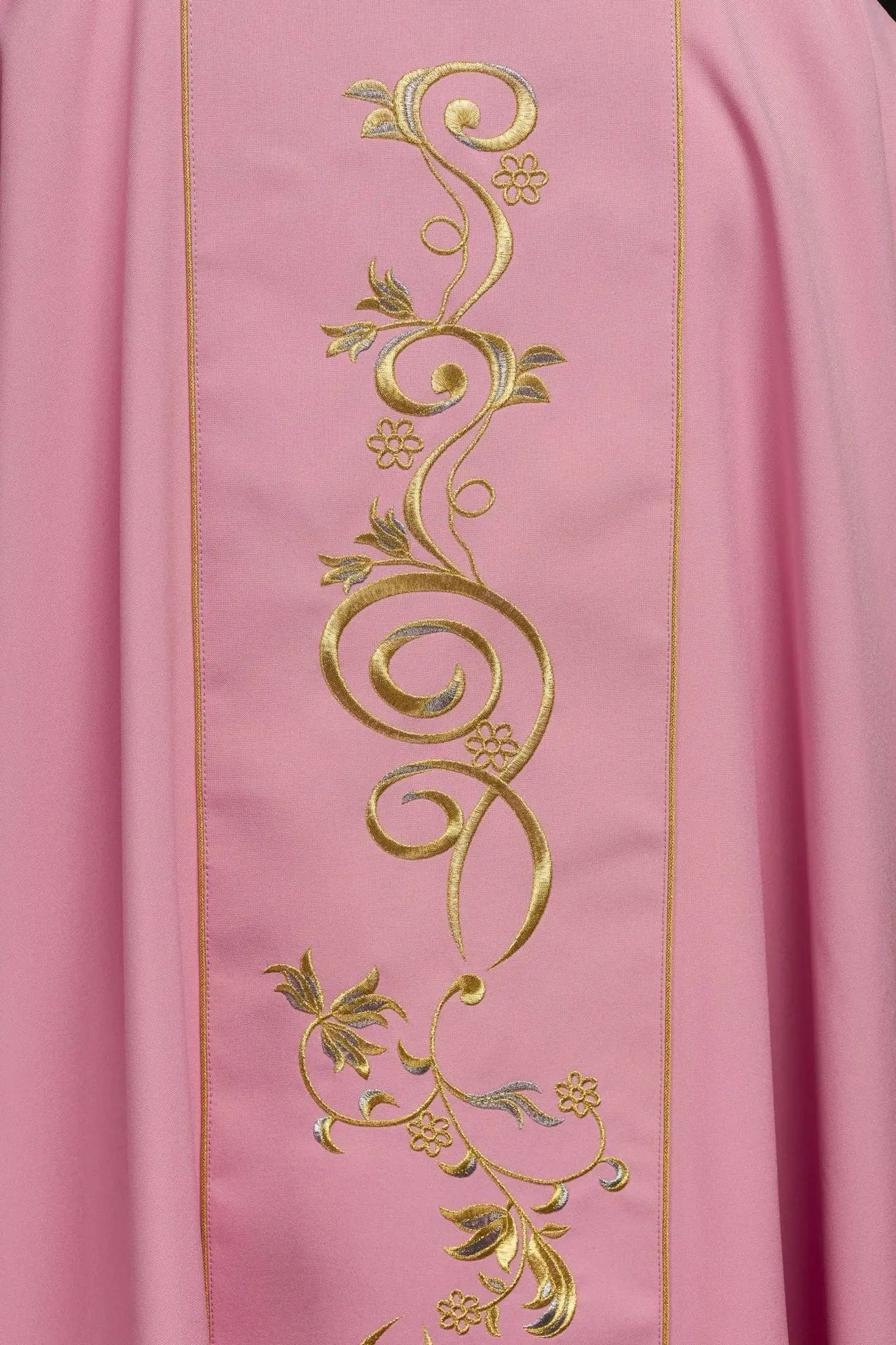 Pink Dalmatic with Embroidered IHS Band