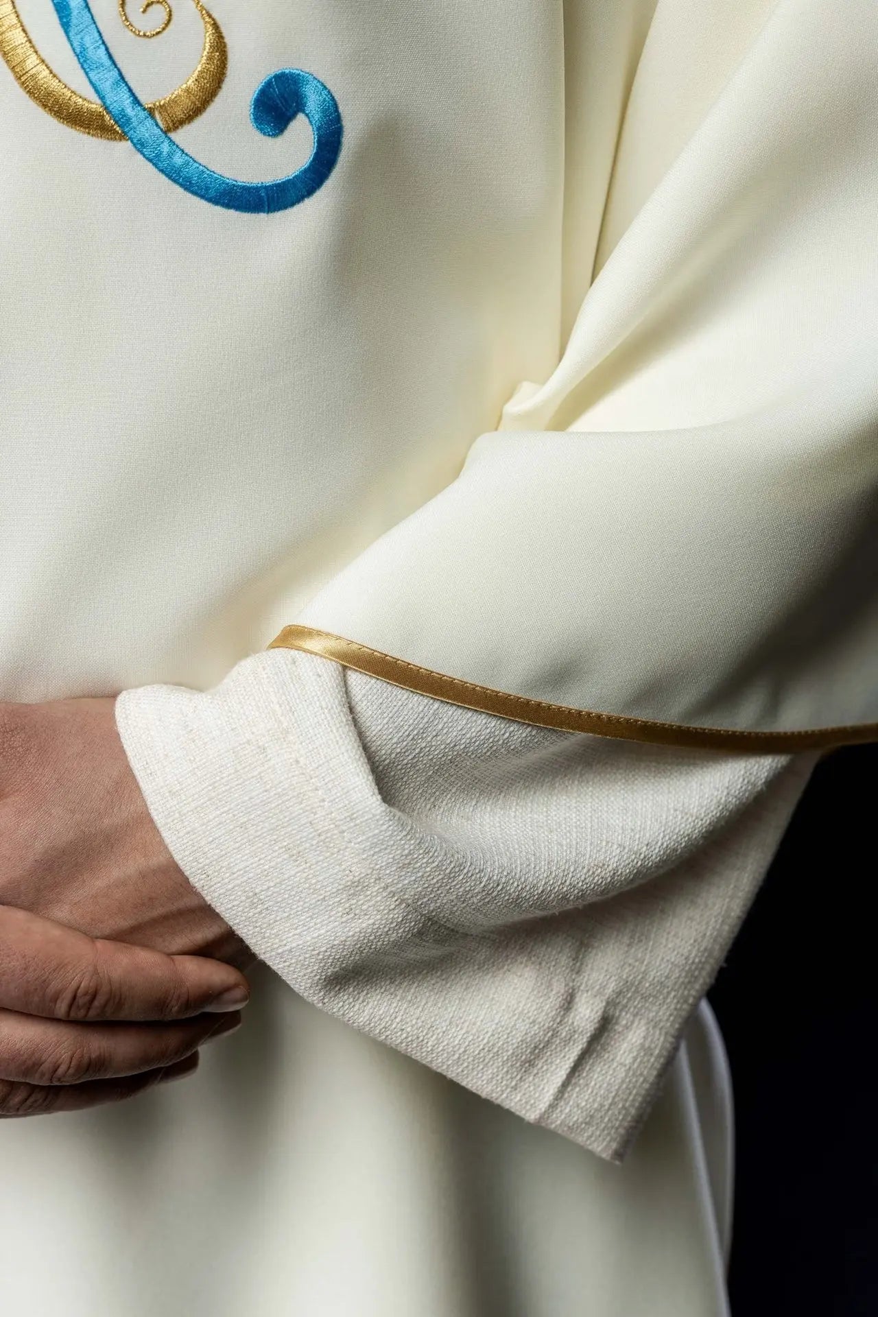 Ecru Dalmatic with Marian Embroidery