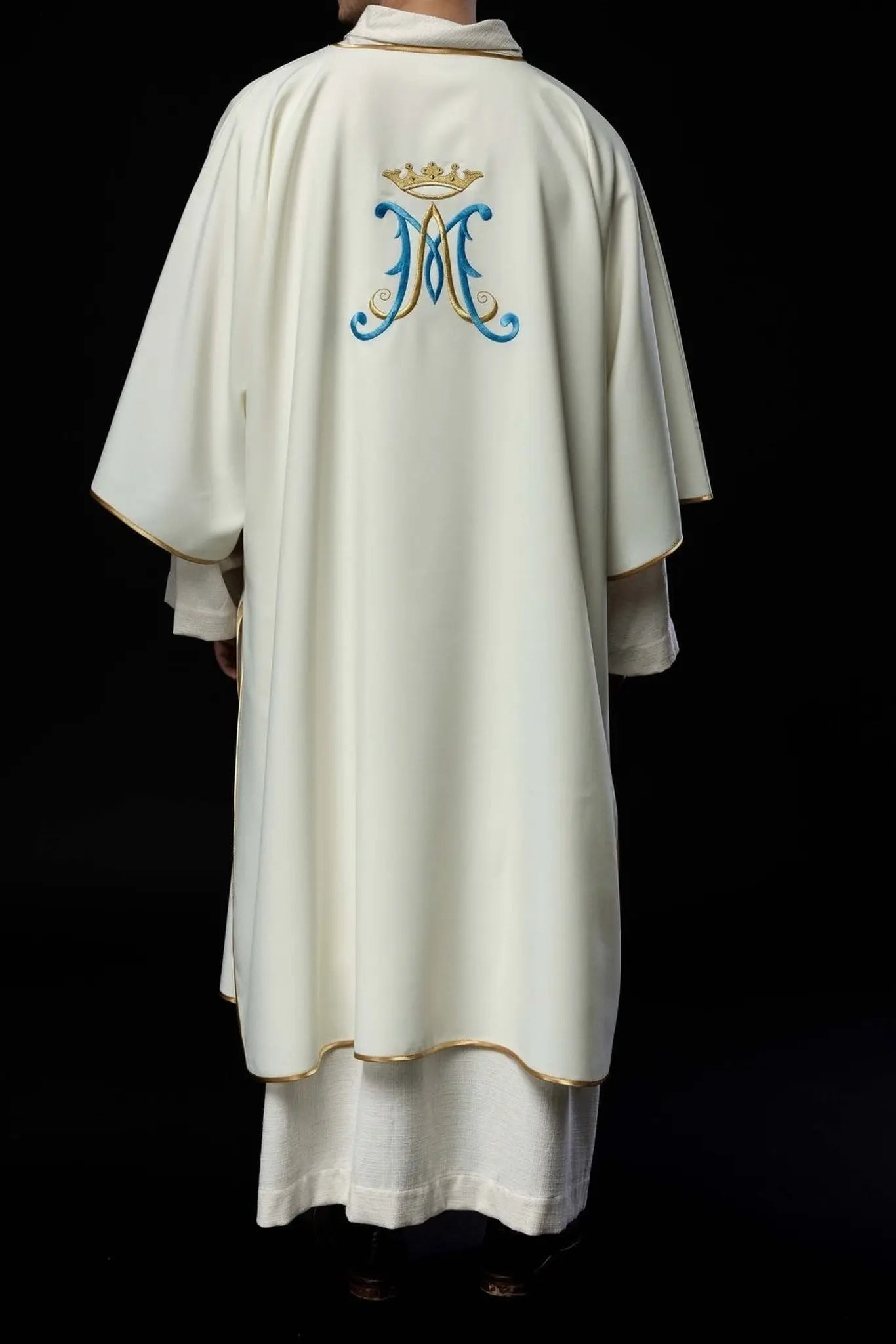 Ecru Dalmatic with Marian Embroidery