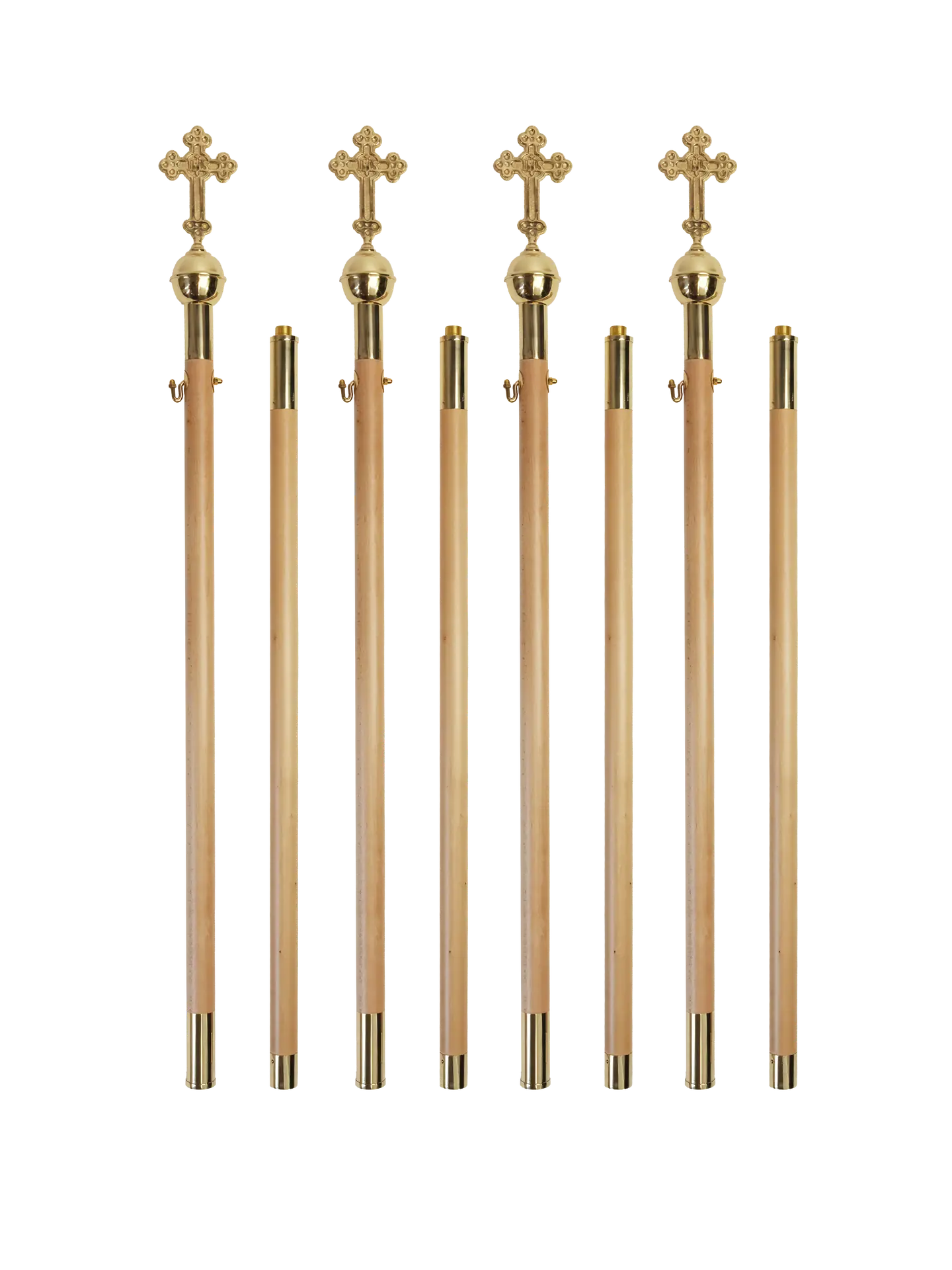Canopy poles light wood