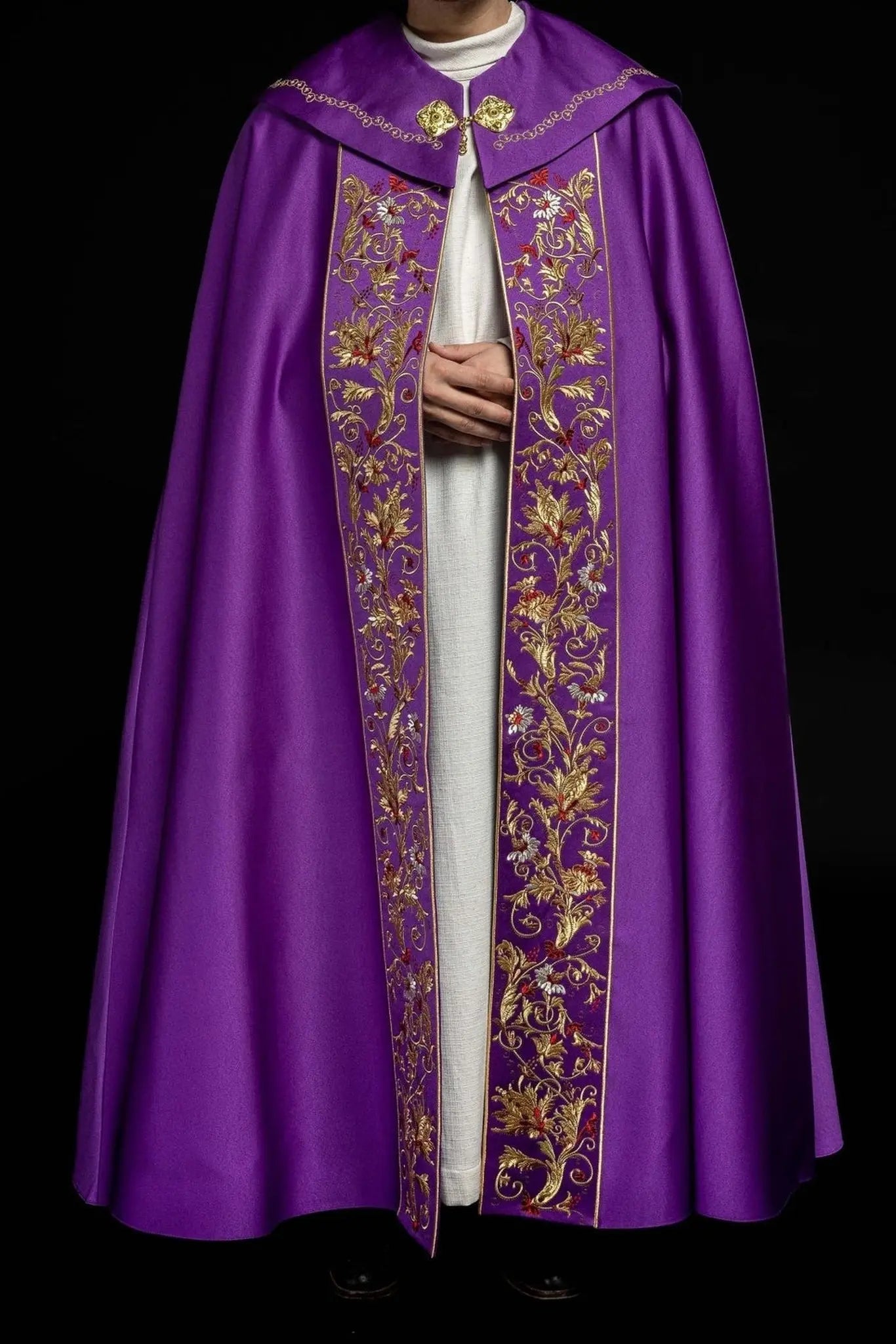 Peleryna eucharystyczna z monogramem PX w kolorze fioletowym