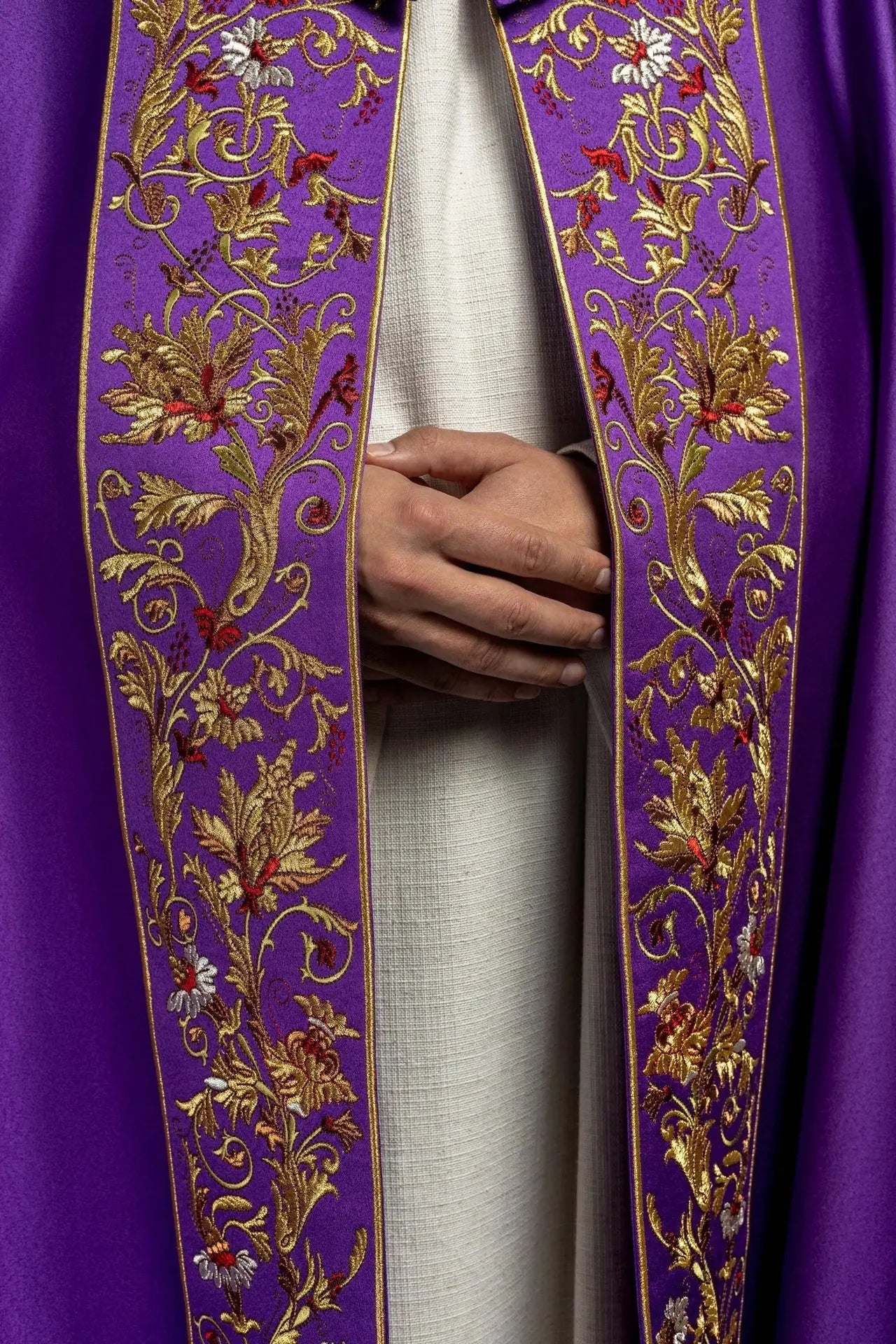 Eucharistic cape monogram PX in purple