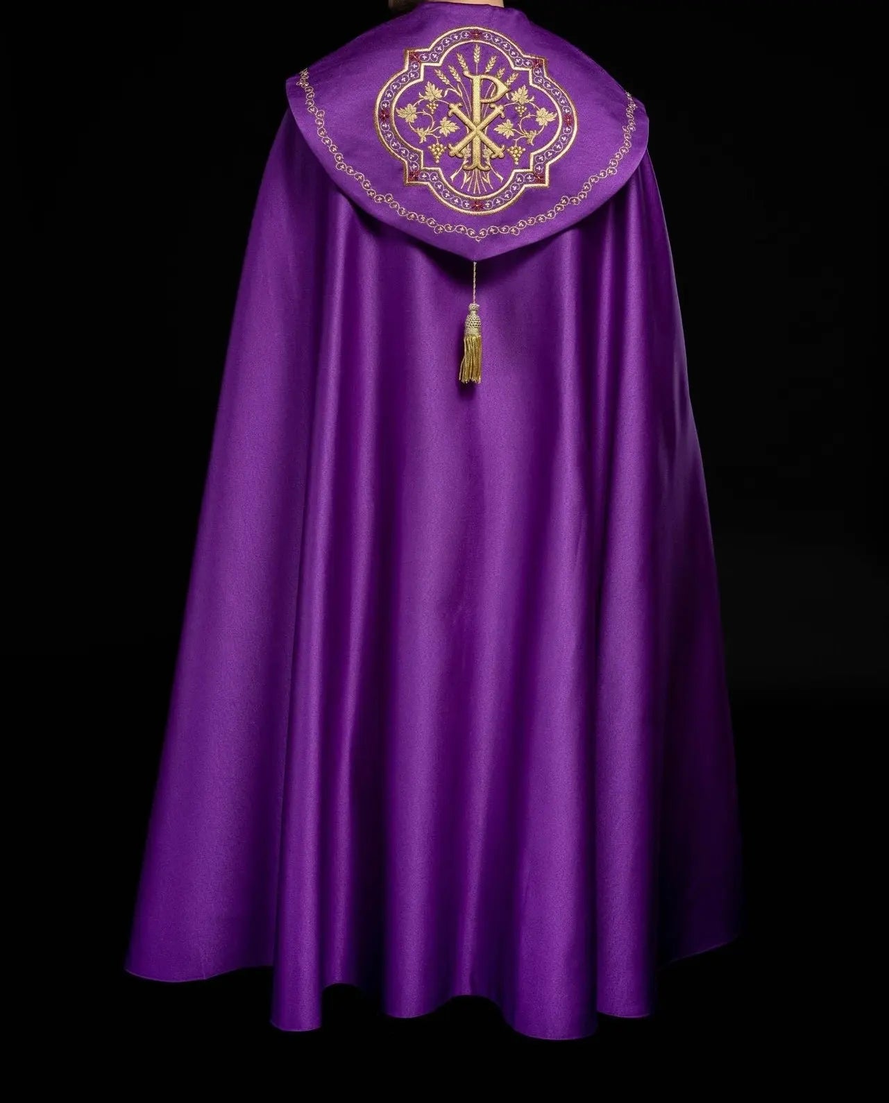Eucharistic cape monogram PX in purple