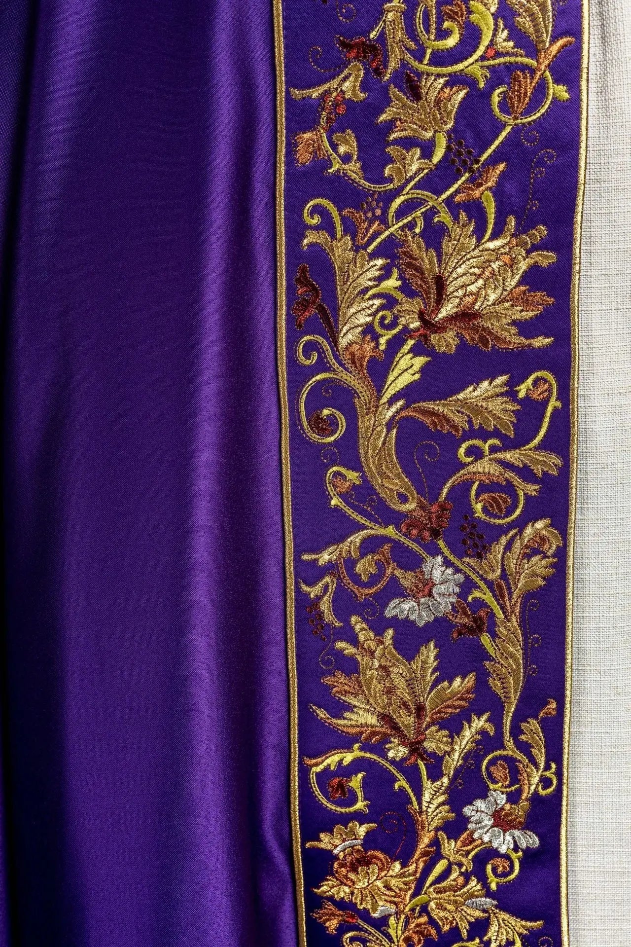 Eucharistic cape with richly decorated monogram in purple