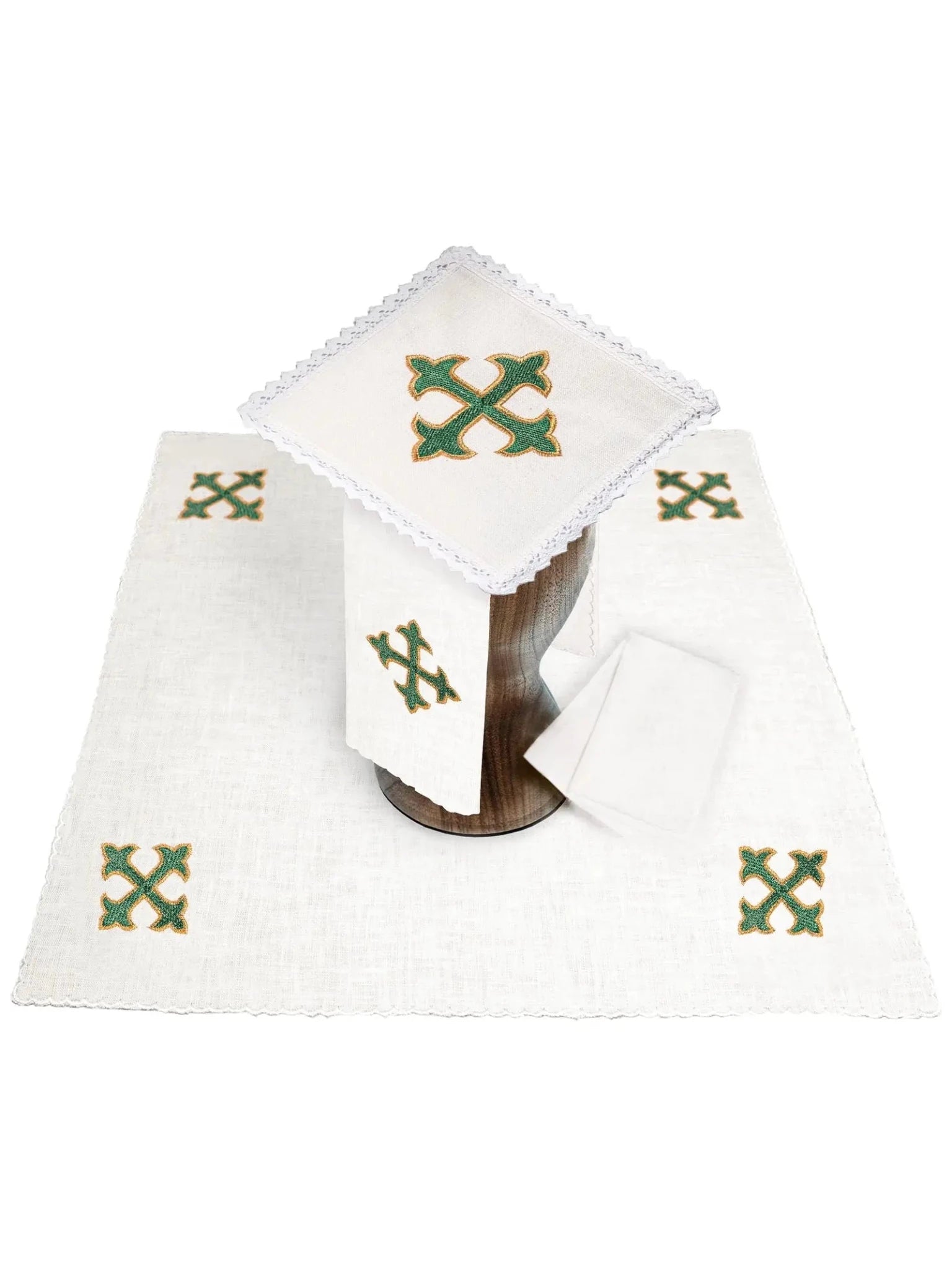 Linen chalice linen embroidered Cross - HAFTINA ATELIER