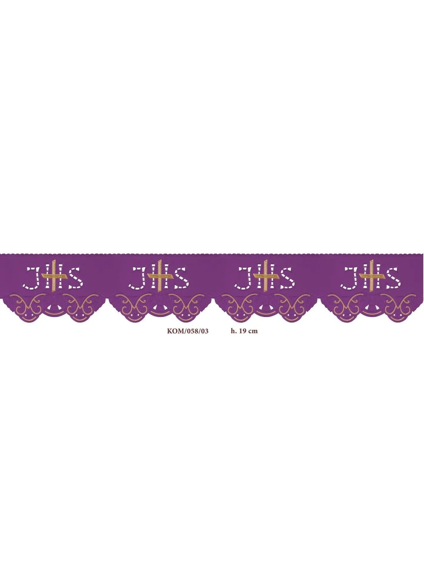 Metr z haftem z przodu IHS Cross Purple