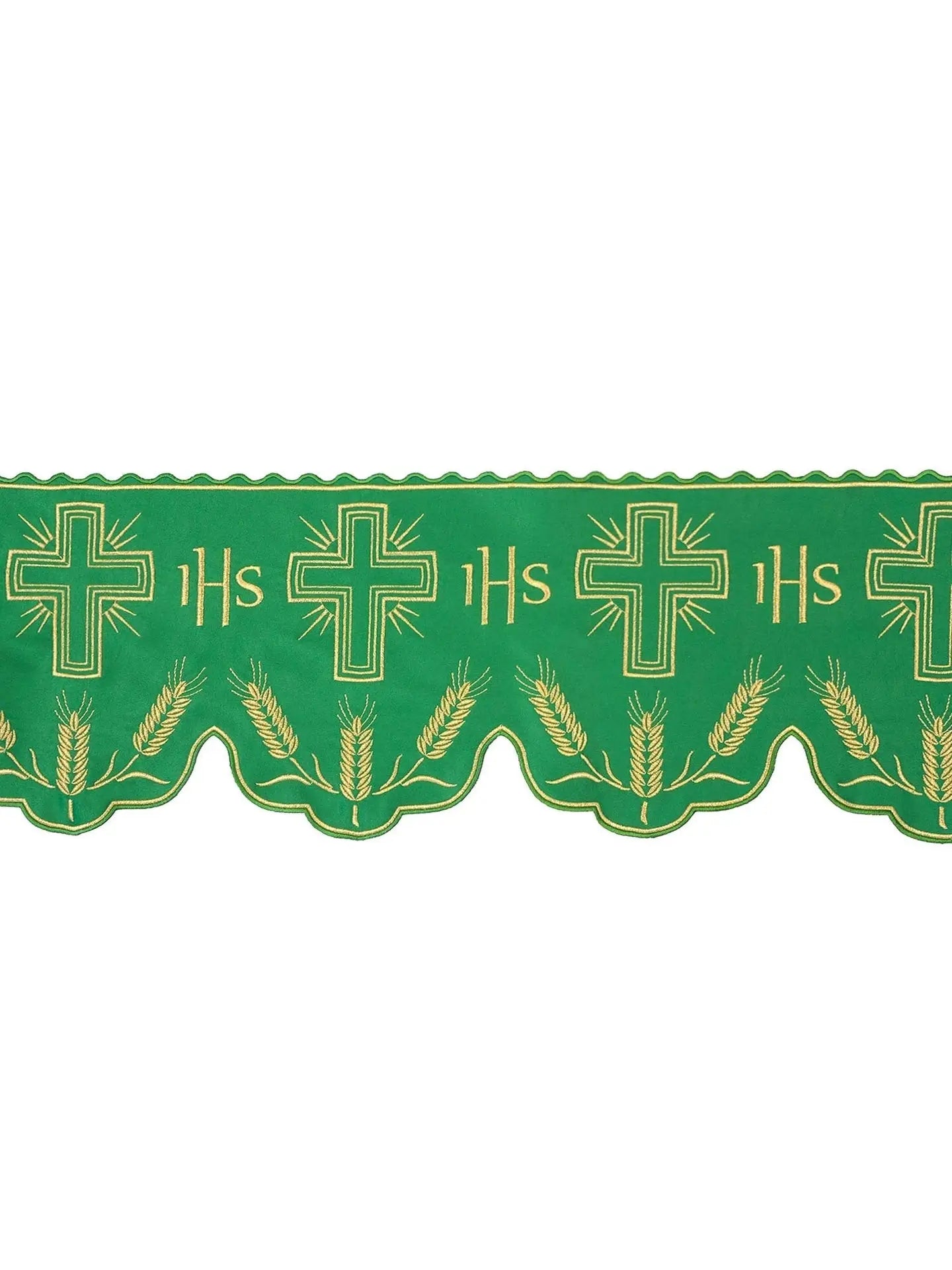 Metr z monogramem IHS w kolorze ecru z motywem krzyża