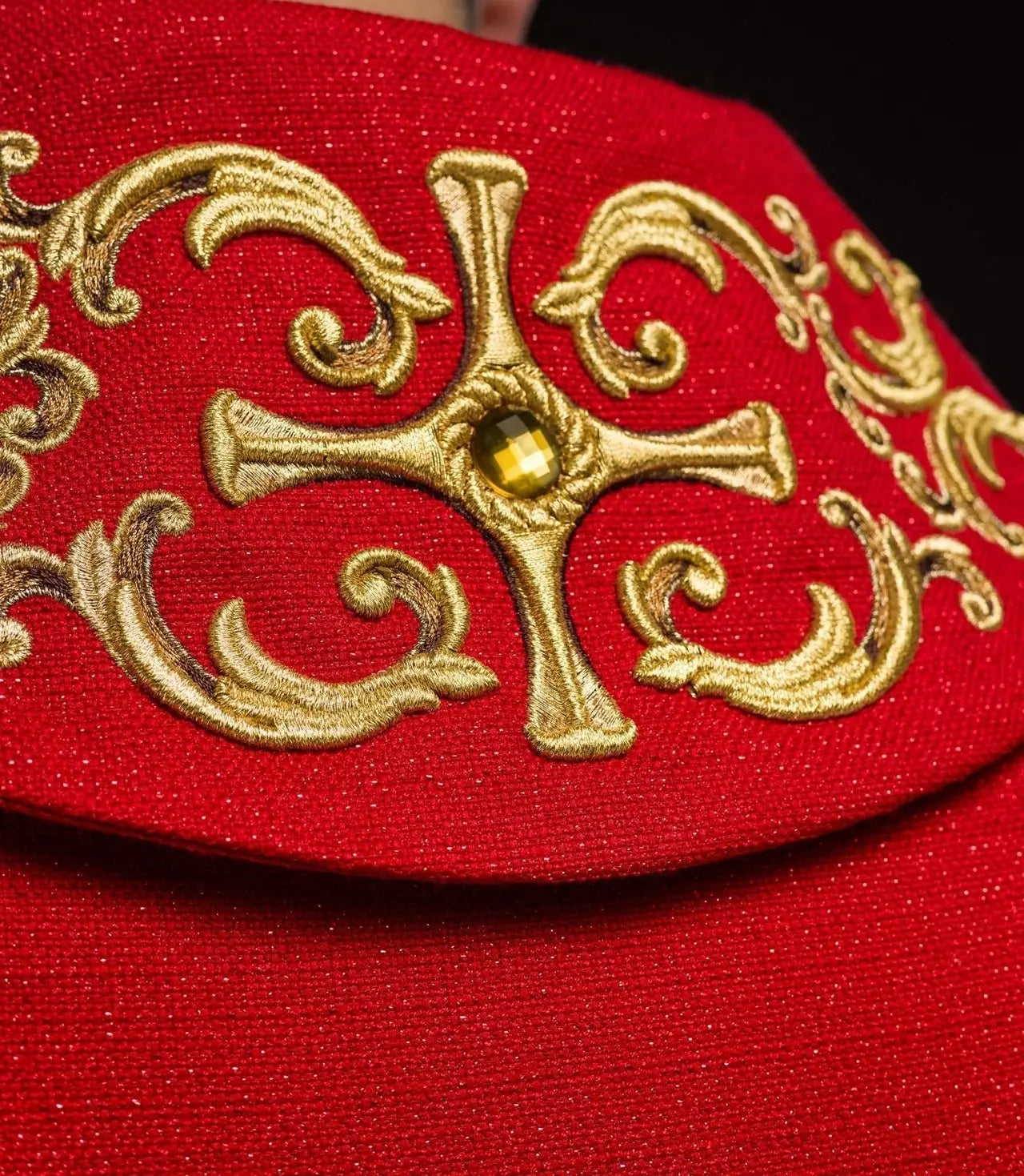 Richly Embroidered Chasuble Featuring Saint Florian