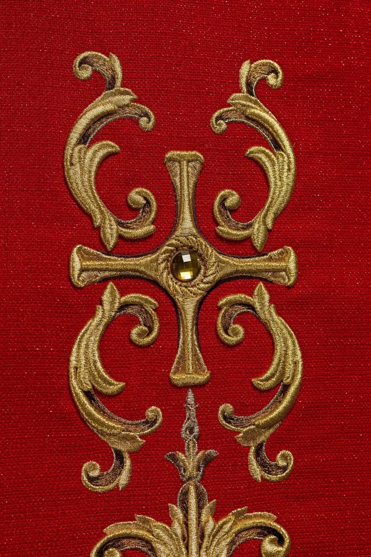 Richly Embroidered Chasuble Featuring Saint Florian
