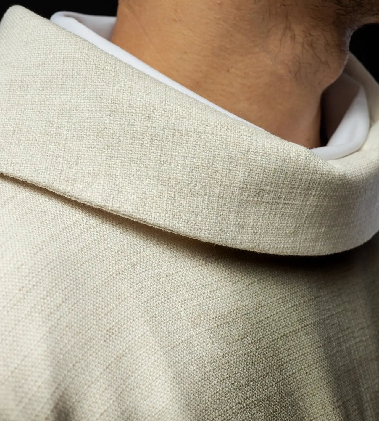 Ecru Chasuble with the Image of Jesus the Good Shepherd with the Lamb