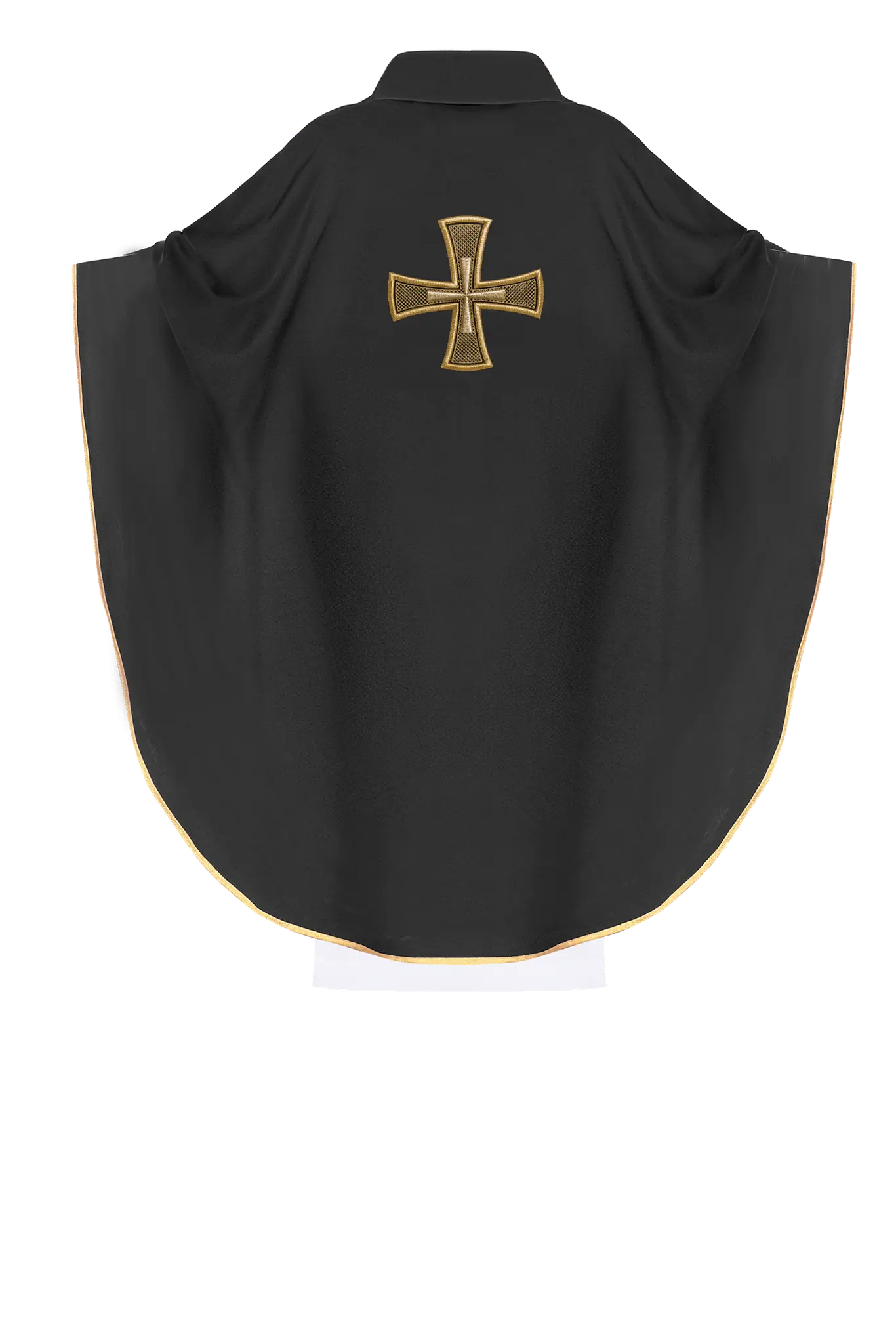 IHS embroidered chasuble Black