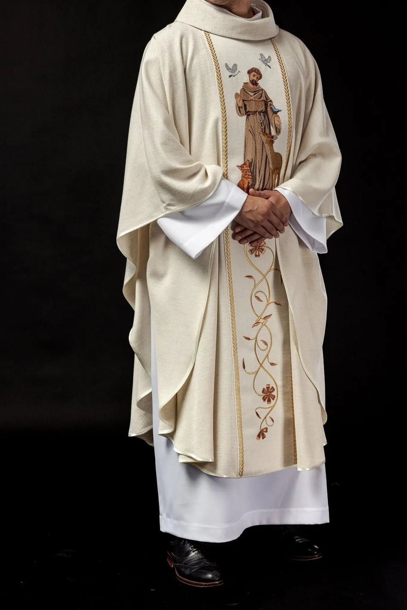 Embroidered chasuble with the image of St. Francis