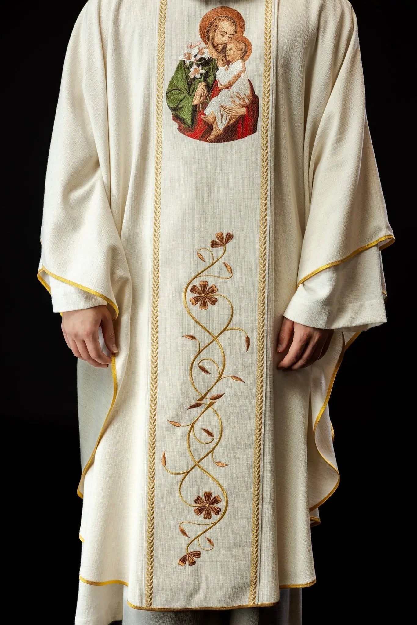 Embroidered chasuble with the image of St. Joseph