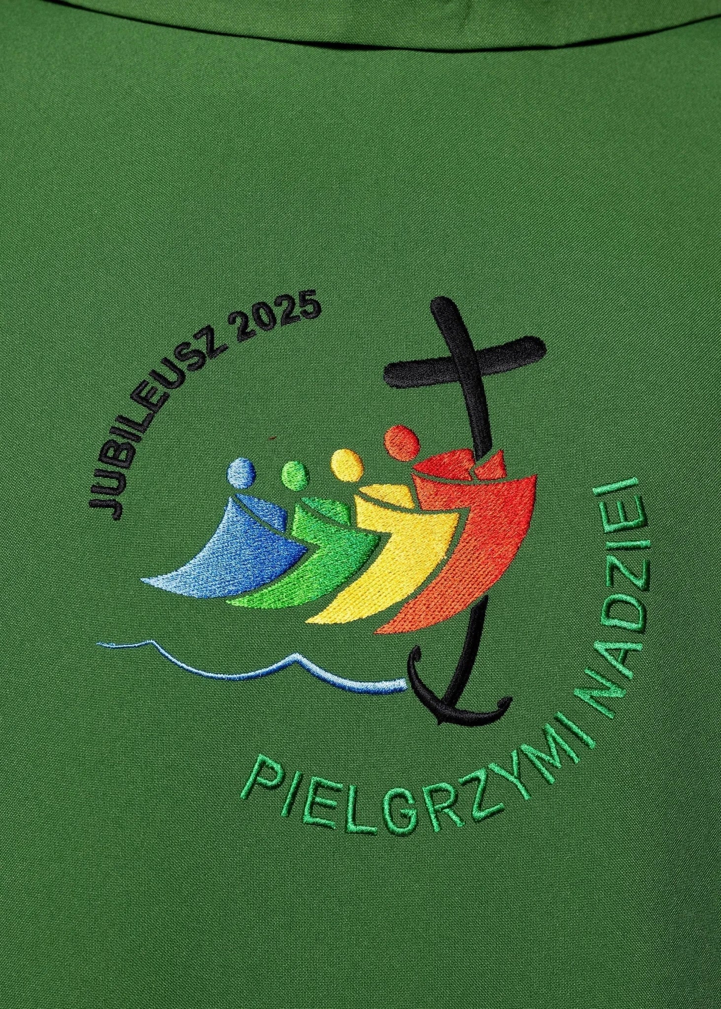 Ornat z haftem JUBILEUSZ RZYM 2025 w kolorze zielonym