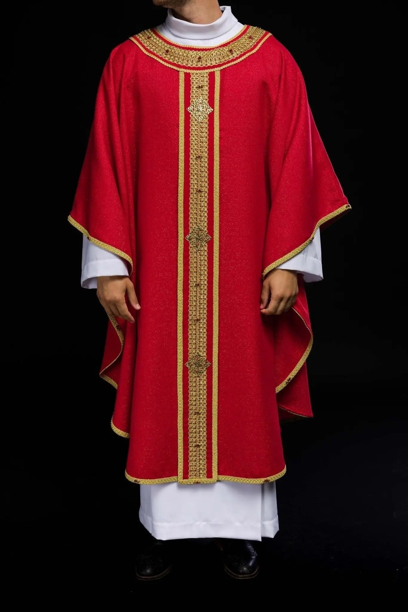 Ręcznie robiony ornat z kamieniami naturalnymi – kolekcja Handmade 7001