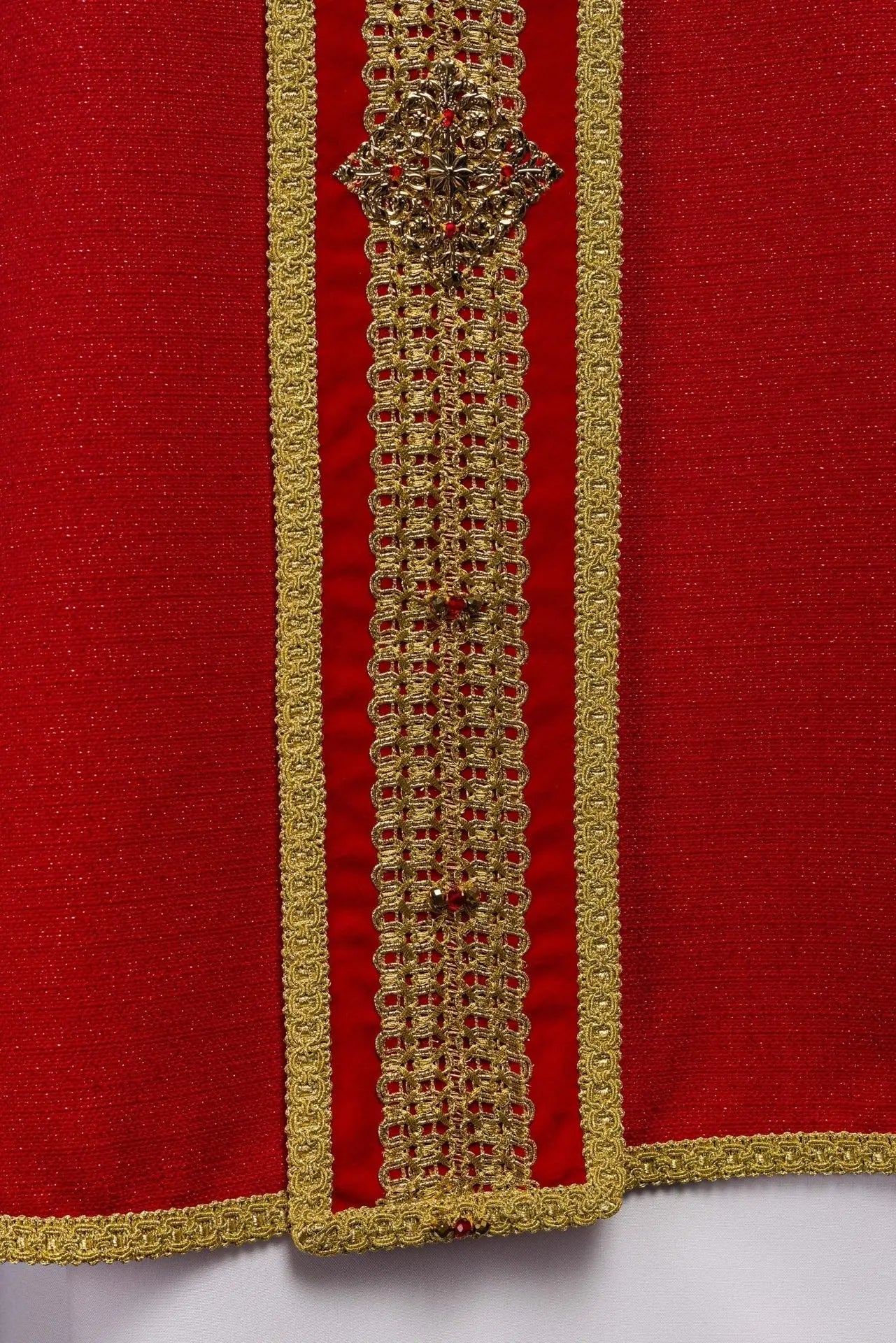 Ręcznie robiony ornat z kamieniami naturalnymi – kolekcja Handmade 7001