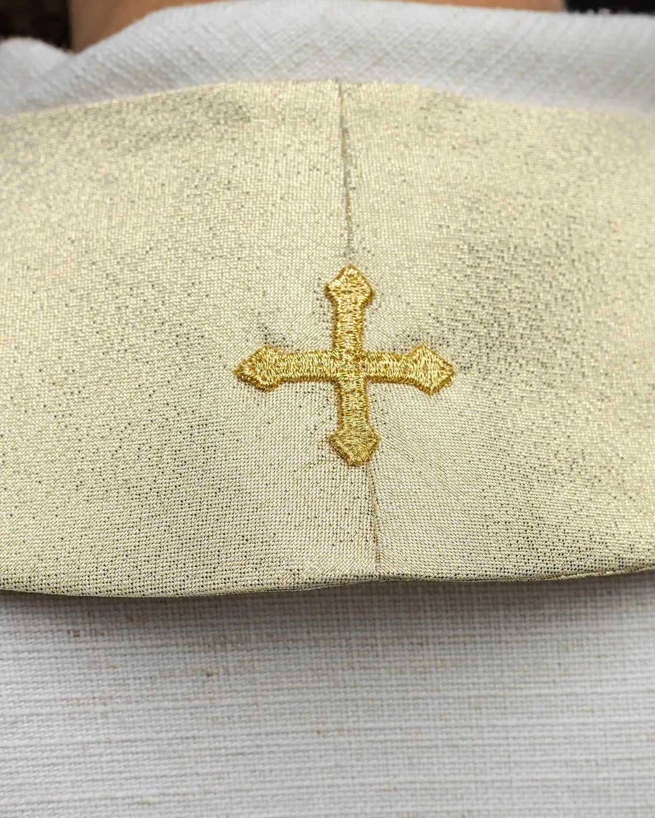 IHS embroidered stole in gold