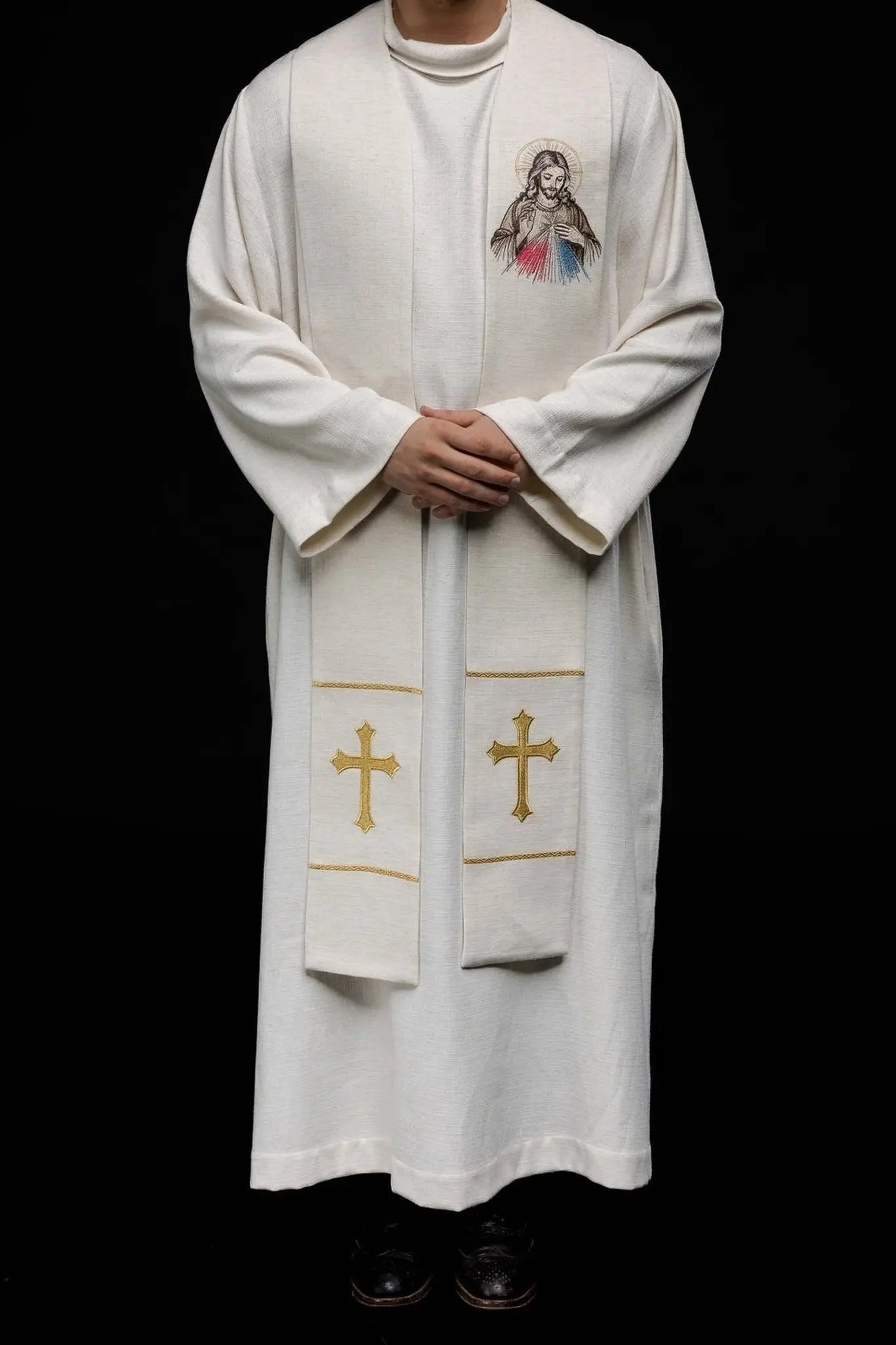 Embroidered Stole with the Image of Divine Mercy Jesus