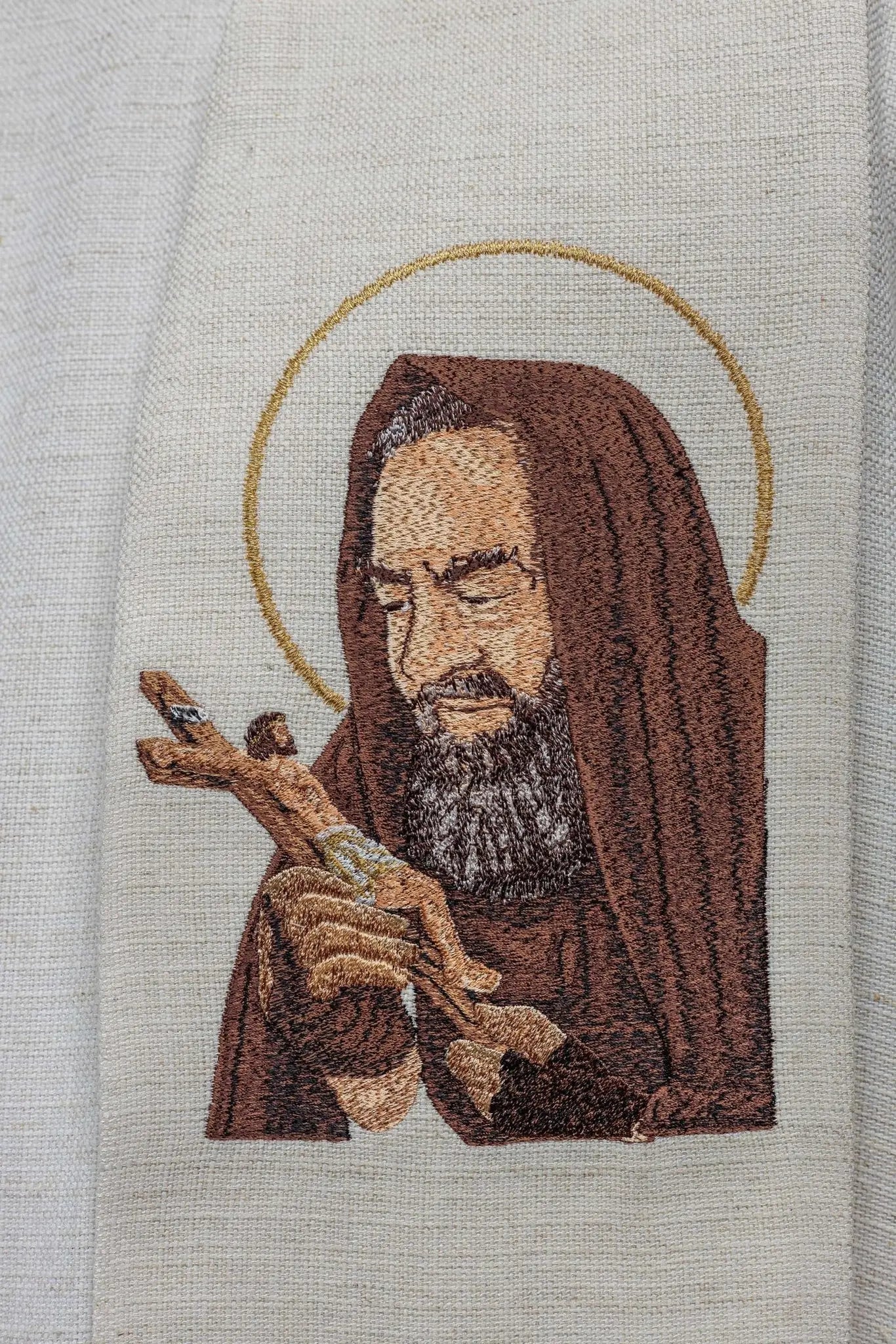 Stuła haftowana z wizerunkiem Padre Pio